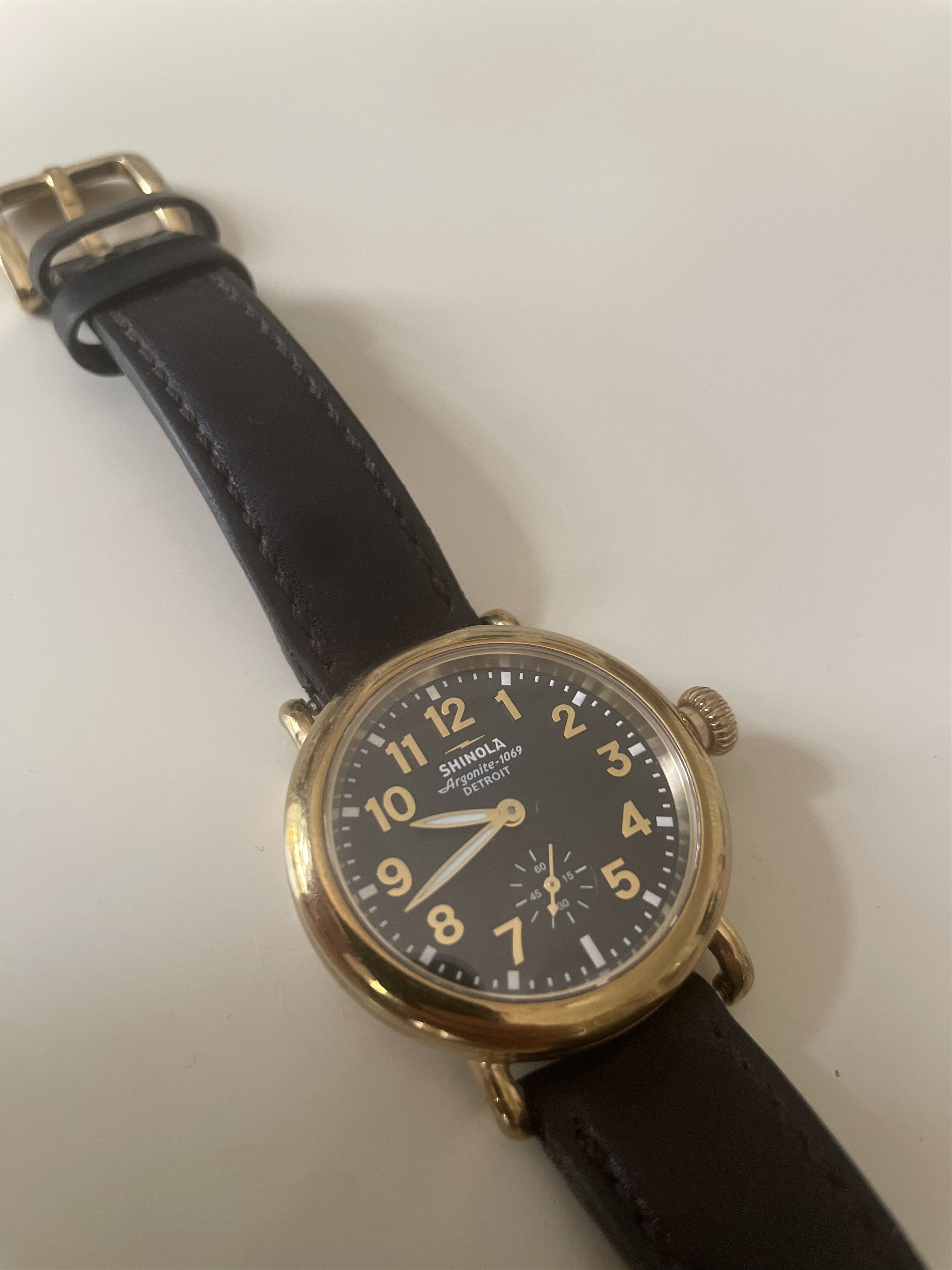 Shinola Shinola, The Runwell 41mm, gold case, black dial Size 40 - 2 Thumbnail