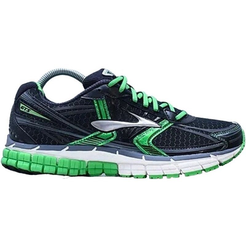 Brooks Adrenaline Gts 14 Road Running Shoes Lace Up 9.5 in Black, Men's