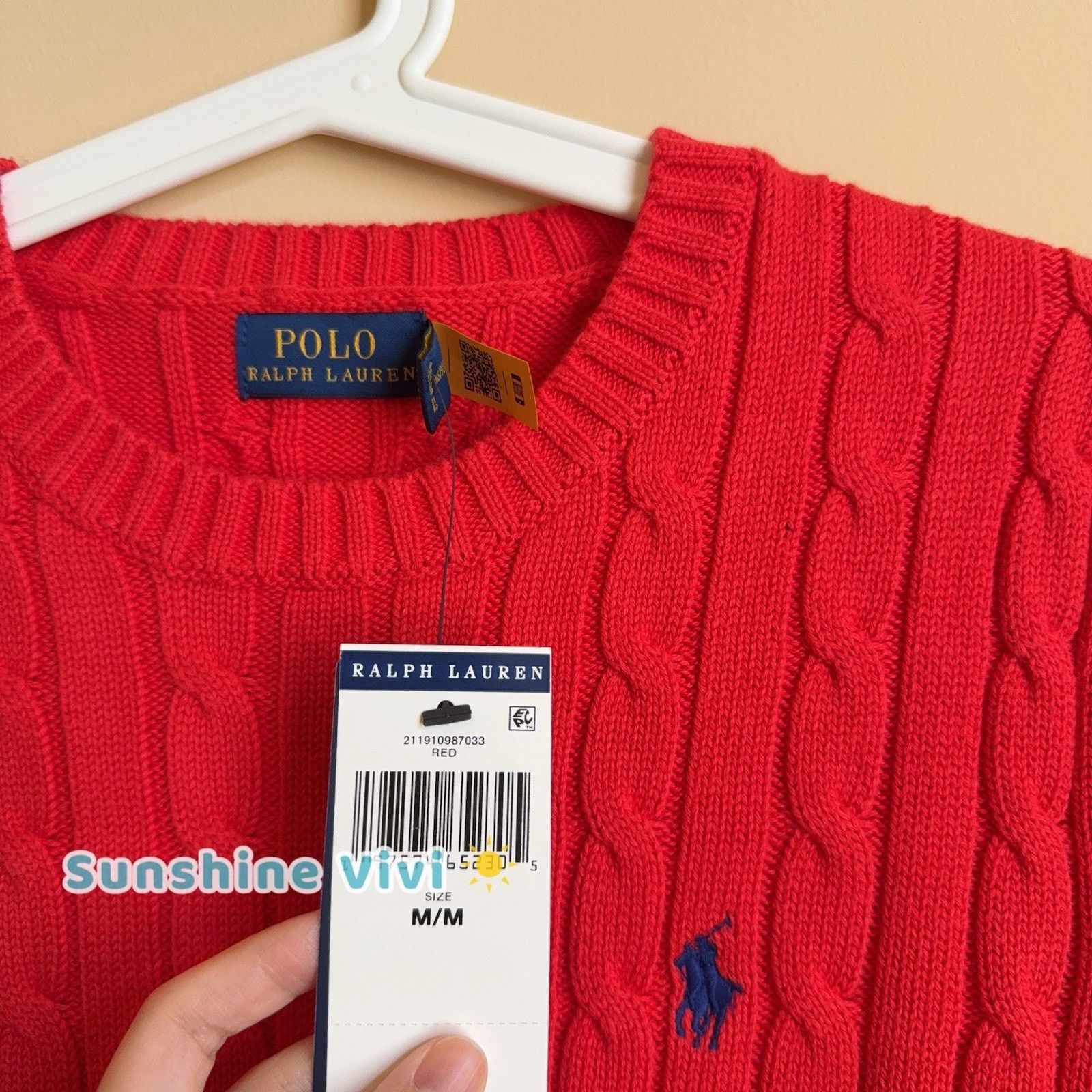 Polo Ralph Lauren NWT Polo Ralph Lauren Woman Cotton Short Sleeve Sweater Red Size M / US 6-8 / IT 42-44 - 3 Thumbnail