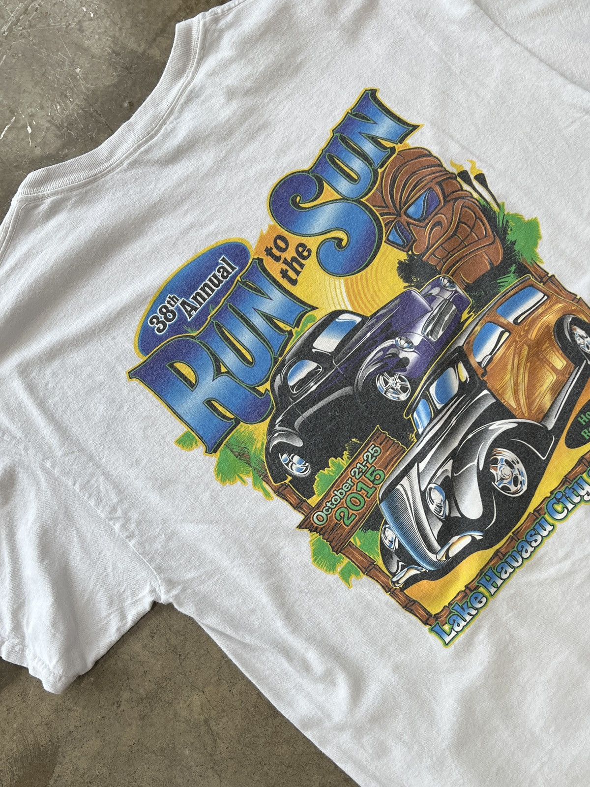 Vintage Run to the Sun Relics and Hot Rods Racing Tee XL Size US XL / EU 56 / 4 - 1 Thumbnail