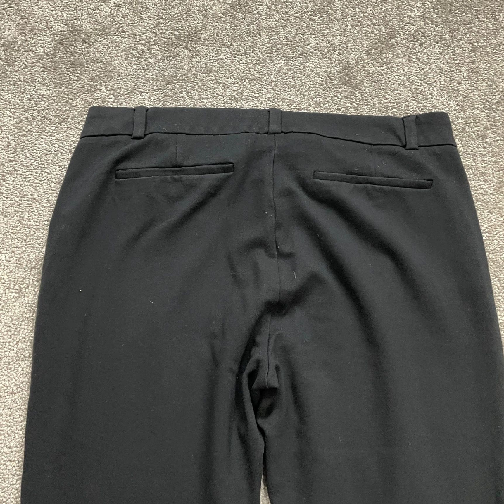 Lands' End Lands' End Pants Women 14 Black Cropped Straight Knit Stretch Mid Rise Casual Womens Size 36" / US 14 / IT 50 - 4 Thumbnail