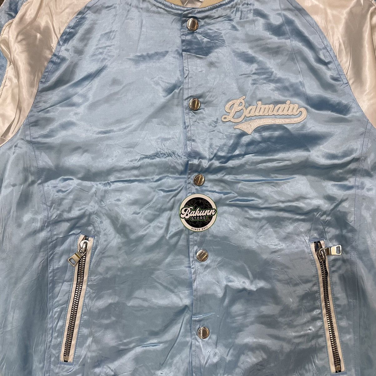Balmain Jacket Sukajan Varsity Balmain Paris Size US M / EU 48-50 / 2 - 2 Thumbnail