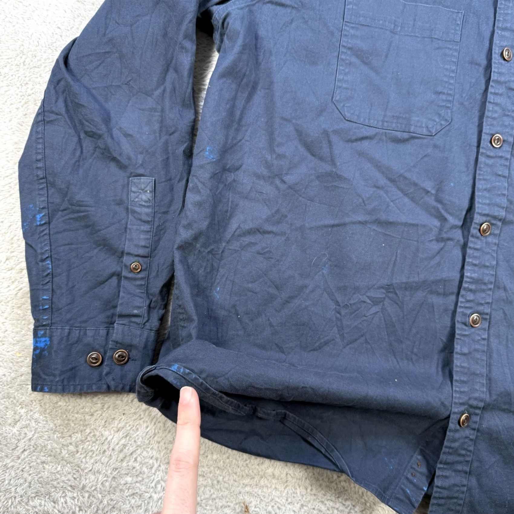 Vintage LL Bean Button-Up Shirt Mens Large Blue Twill Classic Fit Long Sleeve Button-Front Collared Shirt Size US L / EU 52-54 / 3 - 4 Thumbnail