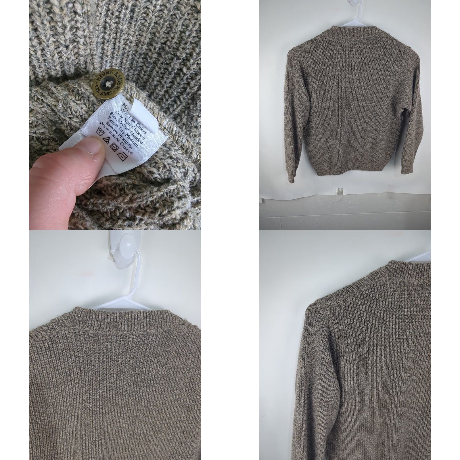 Eddie Bauer VINTAGE Eddie Bauer Sweater Mens XL Henley Knit Made USA 90s Earth Tones Button Beige Mens Size US XL / EU 56 / 4 - 9 Thumbnail