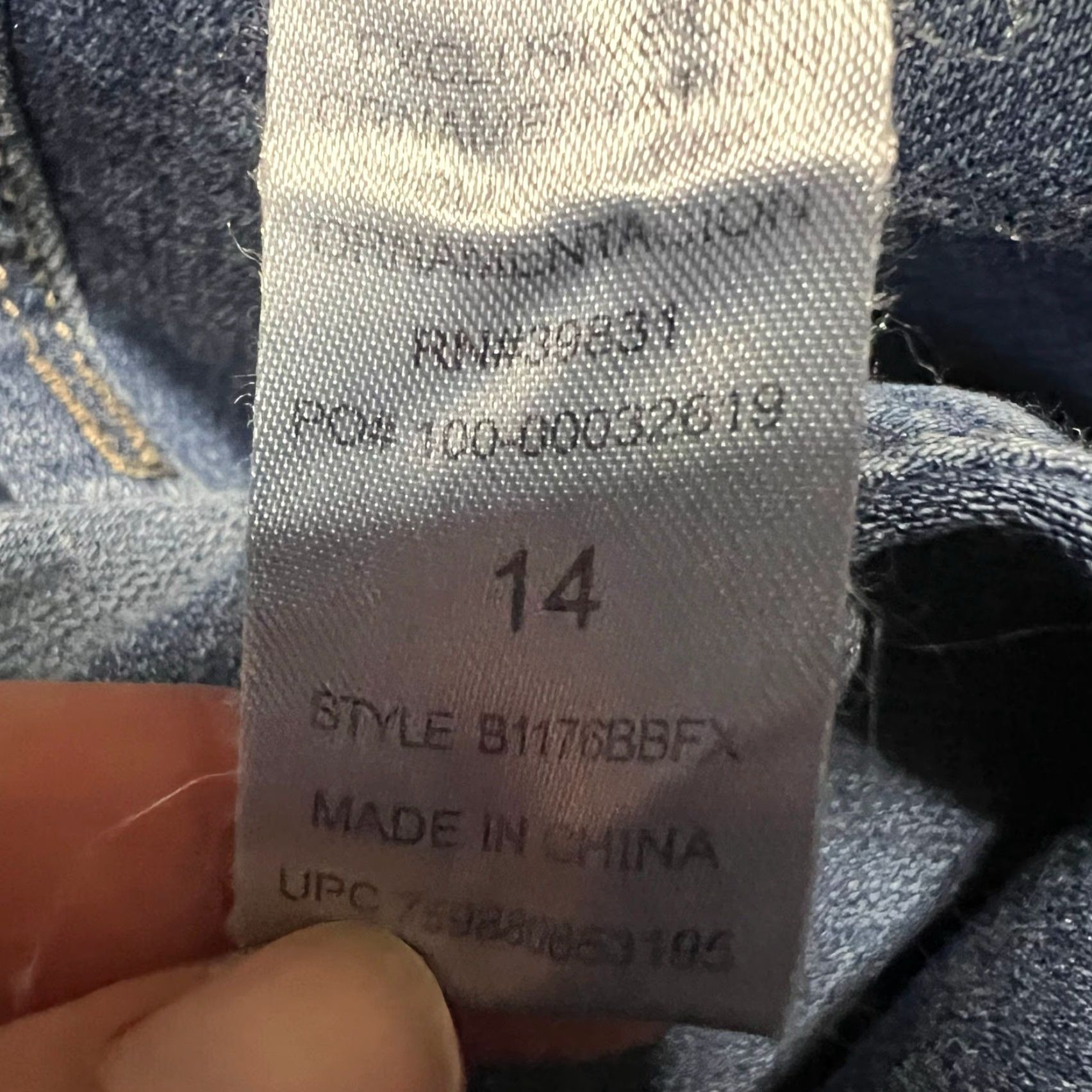 Vintage Democracy Jeans Womens Cropped Stretch Blue Denim Pants 14 (34x25) Plus Blue Denim Pants Womens Mens? Size 38" / US 16 / IT 52 - 7 Thumbnail
