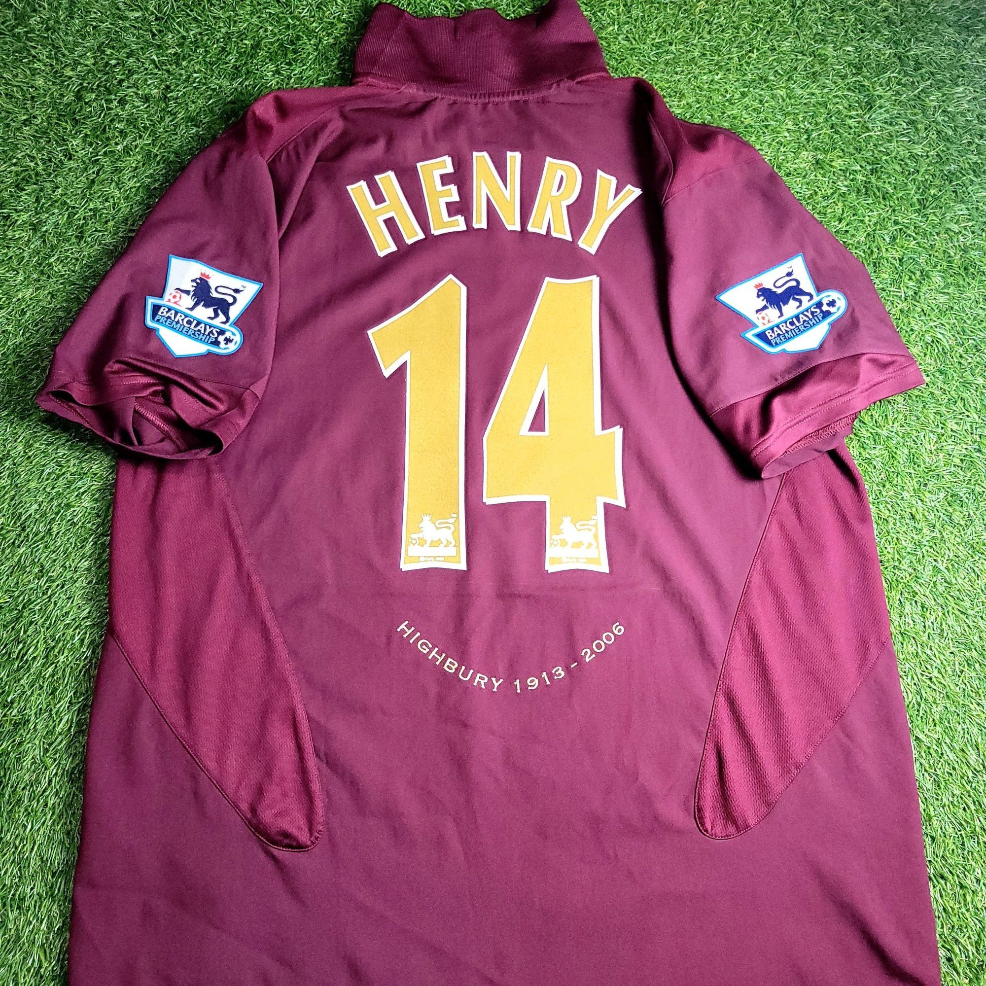 Nike Henry Arsenal 2005 2006 HIGHBURY LAST GAME Soccer Jersey L Size US L / EU 52-54 / 3 - 1 Thumbnail