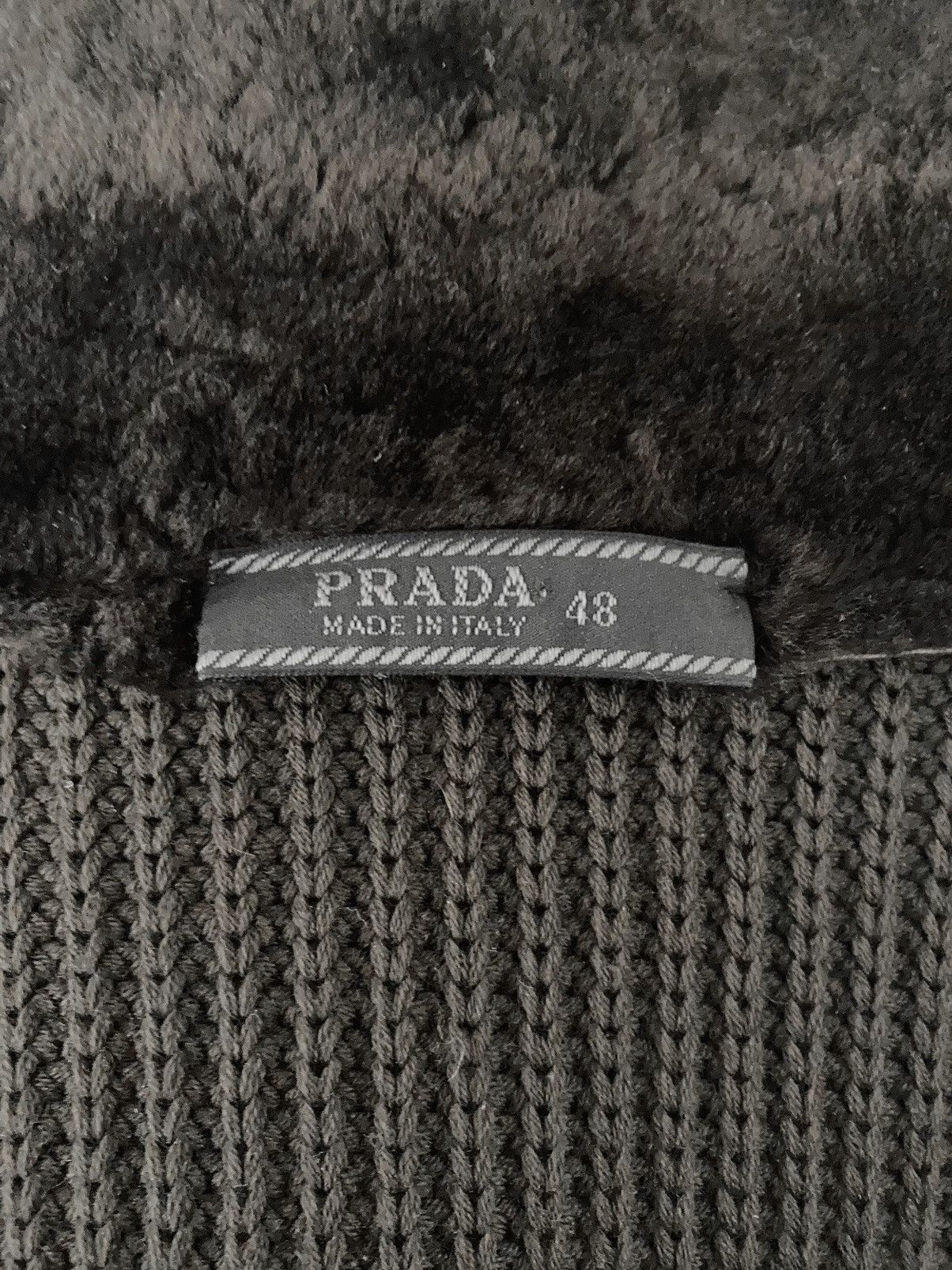 Prada Sheepskin Aviator Zip Knit Jacket Size US M / EU 48-50 / 2 - 2 Thumbnail