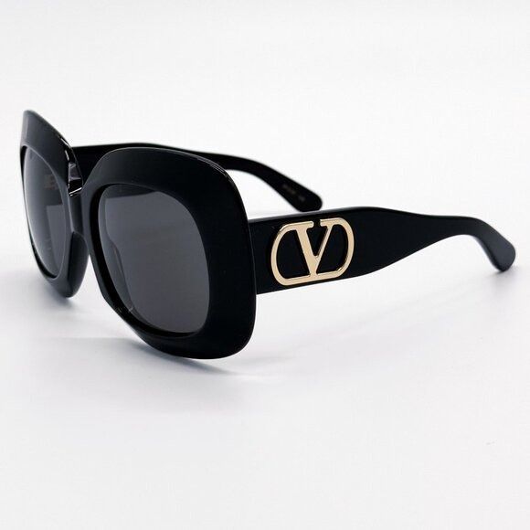 Valentino NEW VALENTINO SUNGLASSES VLS-180A BLACK/GRAY WOMEN EYEWEAR Size ONE SIZE - 6 Thumbnail