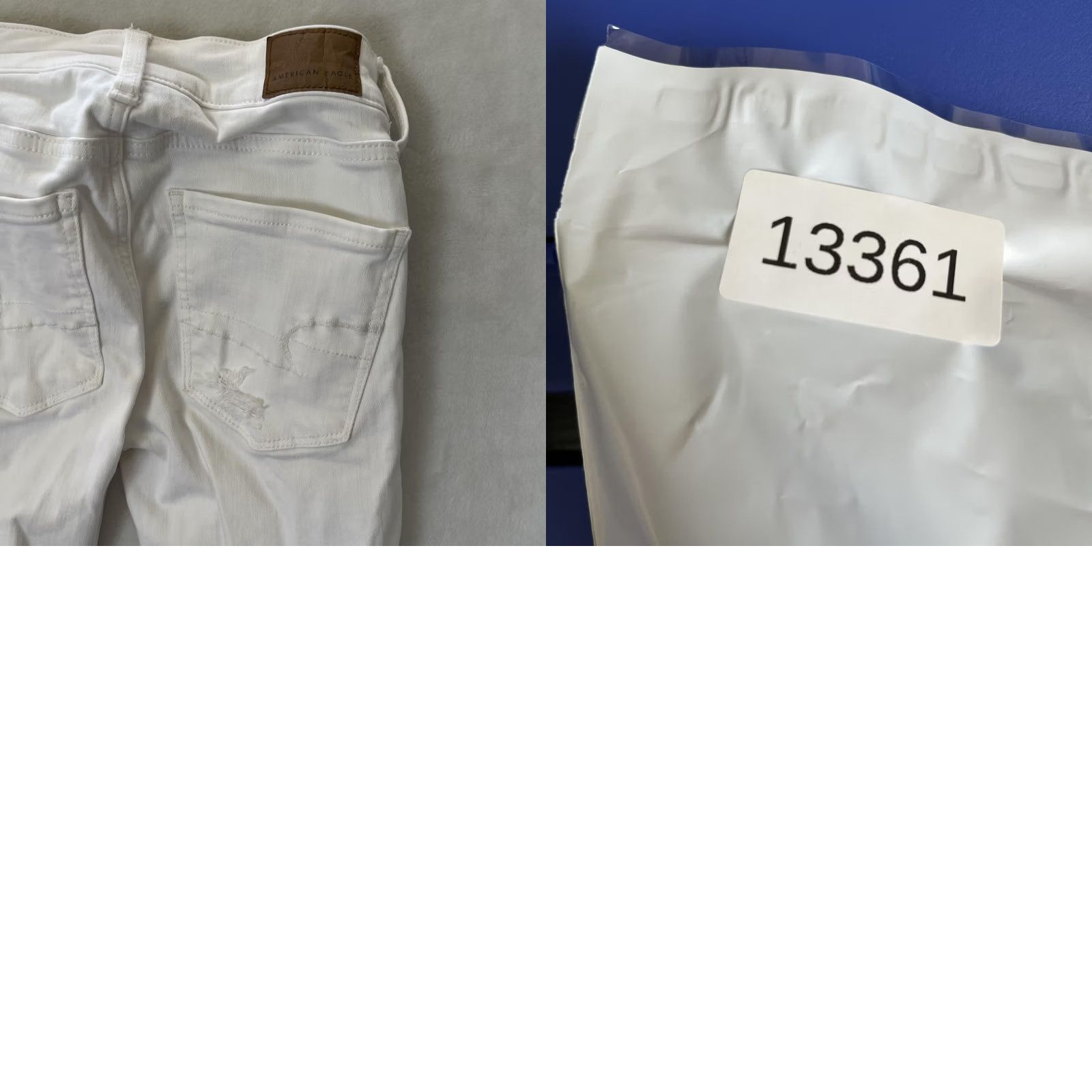 American Eagle Outfitters American Eagle Womens Jeans Jegging 00 Regular White Distressed Stretch Denim Size 24" / US 00 / IT 34 - 9 Thumbnail