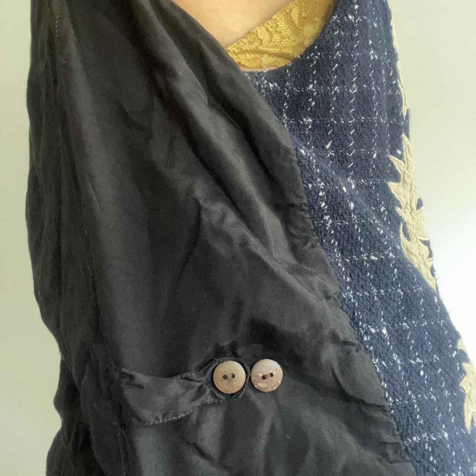 Other Navy blue and cream embroidered vest with a boho vibe #boho Size M / US 6-8 / IT 42-44 - 6 Thumbnail