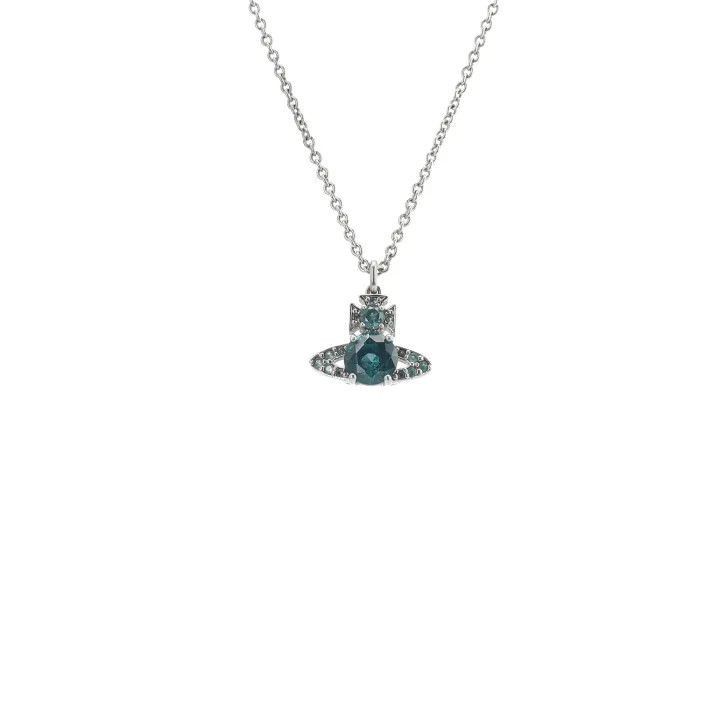 Vivienne Westwood Vivienne Westwood Ismene Green Crystal Saturn Necklace Size ONE SIZE - 2 Thumbnail