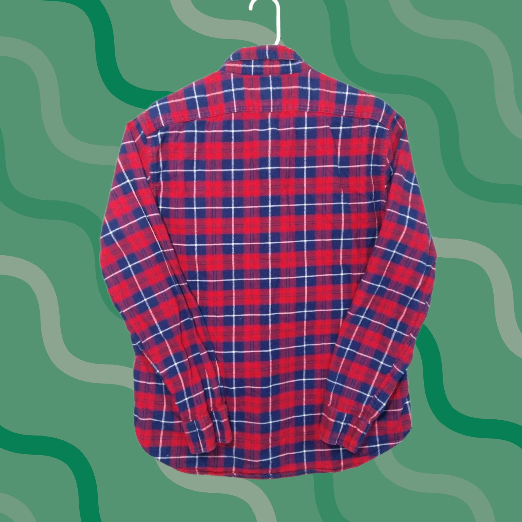 J.Crew J.CREW Shirt Mens Large Red Blue Plaid Flannel Long Sleeve Button Up Cotton Size US L / EU 52-54 / 3 - 1 Thumbnail