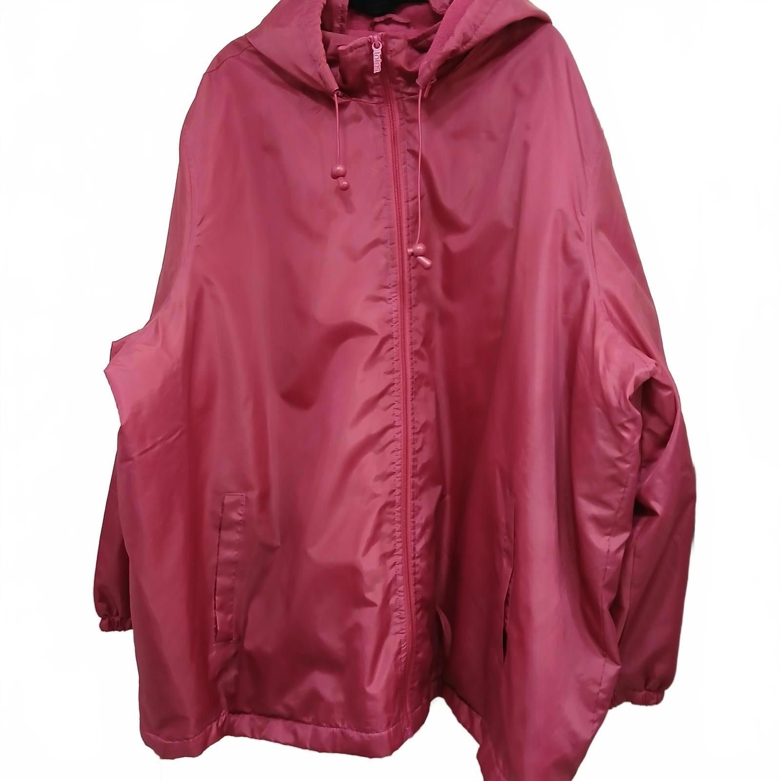 Designer 5XL Totes Pink Jacket Lined Women's Removable Hood Size 4XL / US 24-26 - 1 Thumbnail