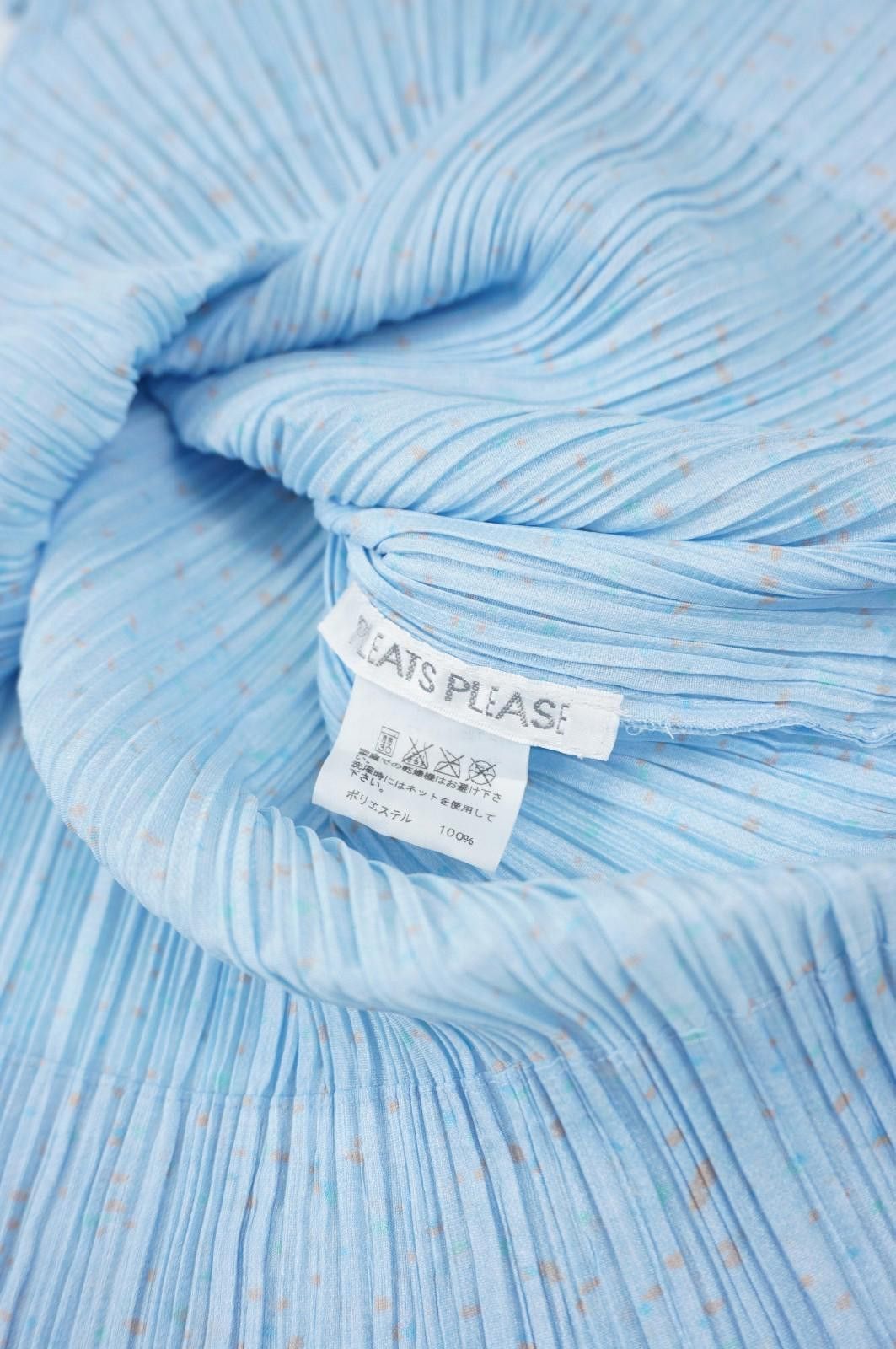 Issey Miyake PLEATS PLEASE by ISSEY MIYAKE Pastel Blue Top Size M / US 6-8 / IT 42-44 - 6 Thumbnail