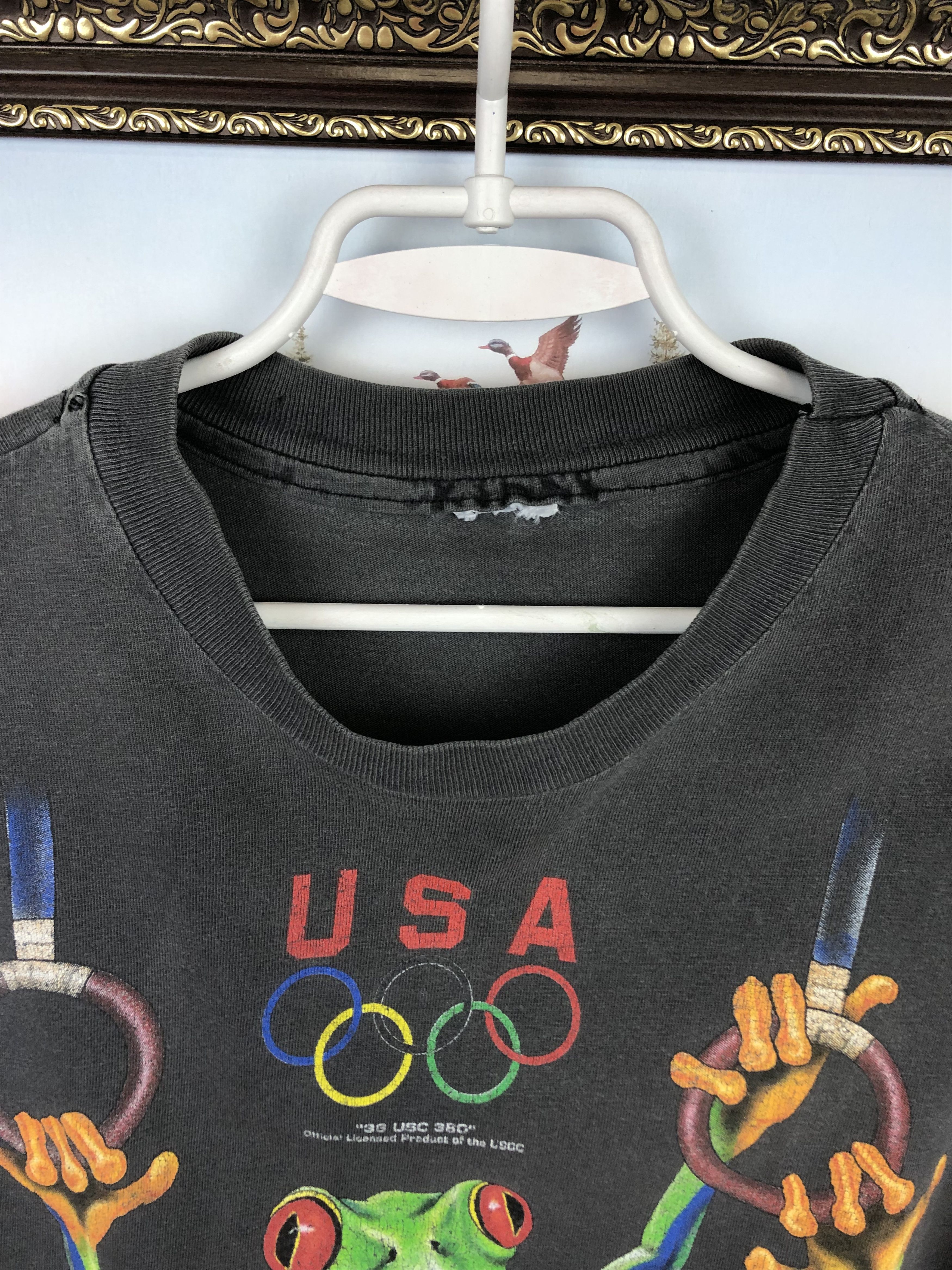 Vintage Vintage 90's Atlanta Olympics 1996 Gymnastics Frog Shirt Tee Size US M / EU 48-50 / 2 - 4 Thumbnail