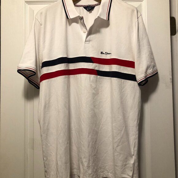 Ben Sherman Ben Sherman men's white cotton polo shirt size: XL Size US XL / EU 56 / 4 - 1 Thumbnail