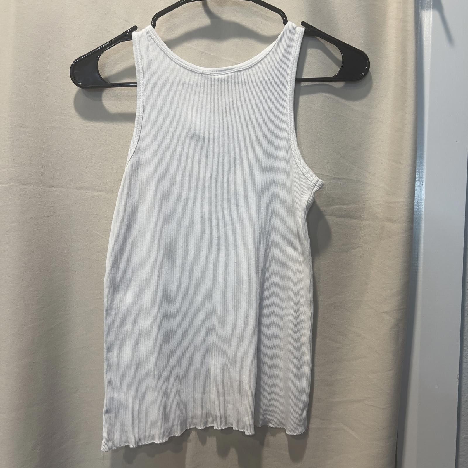 Old Navy Old Navy White Embroidered Women's Tank Top Size Large Size L / US 10 / IT 46 - 2 Thumbnail