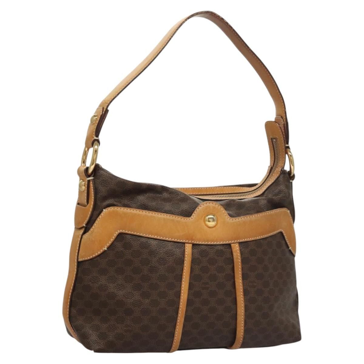 Celine CELINE Macadam Canvas Shoulder Bag Pvc Leather Brown Gold Size ONE SIZE - 1 Thumbnail