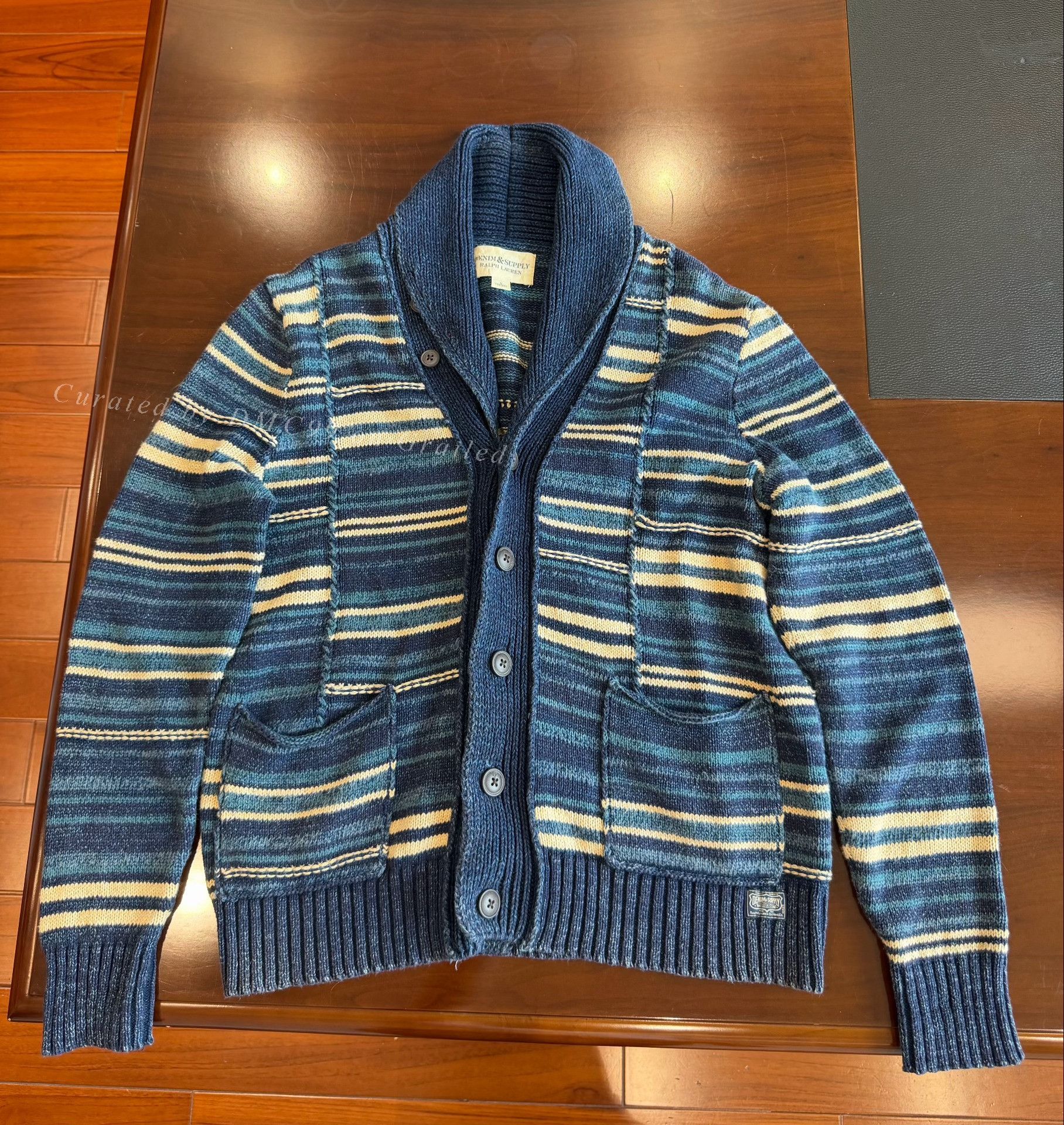 Polo Ralph Lauren Ralph Lauren POLO Striped Knit Cardigan Size US M / EU 48-50 / 2 - 1 Thumbnail