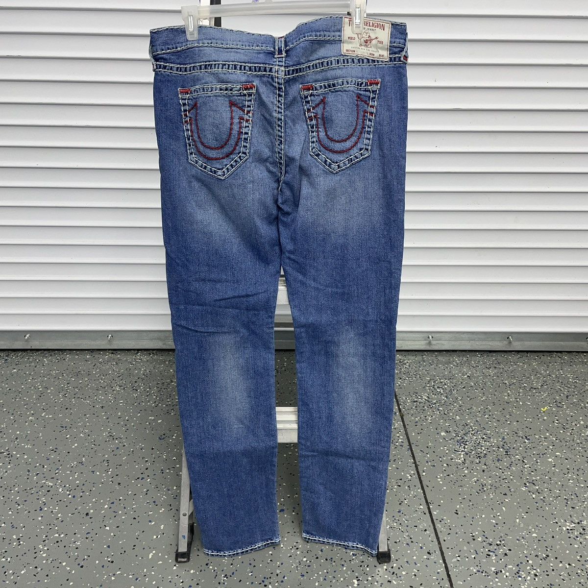 image of True Religion $229 Men's Rocco Relaxed Skinny Super T Jeans in Blue (Size 38)