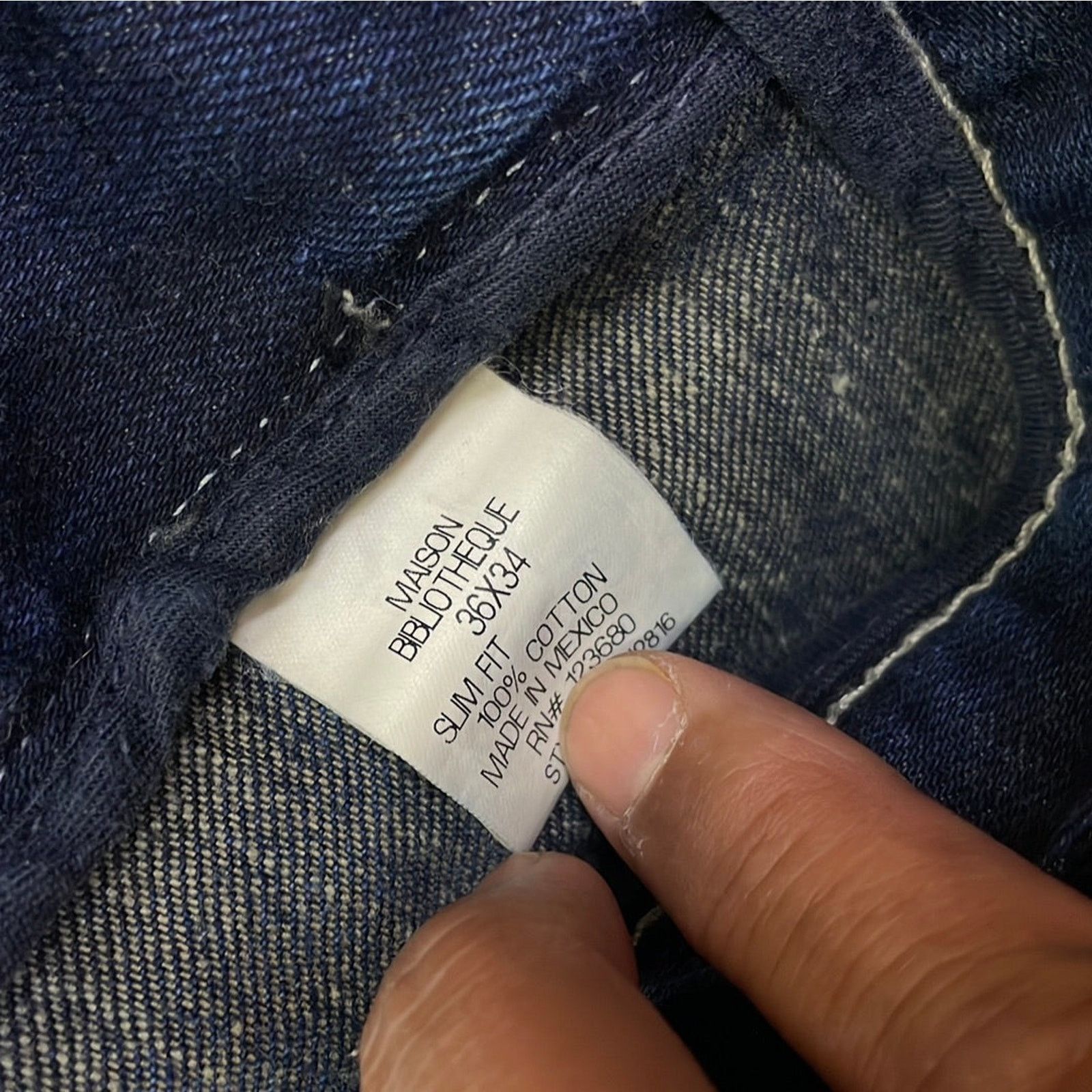 Japanese Brand Maison Bibliotheque Jeans 36x34 Size US 36 / EU 52 - 3 Thumbnail