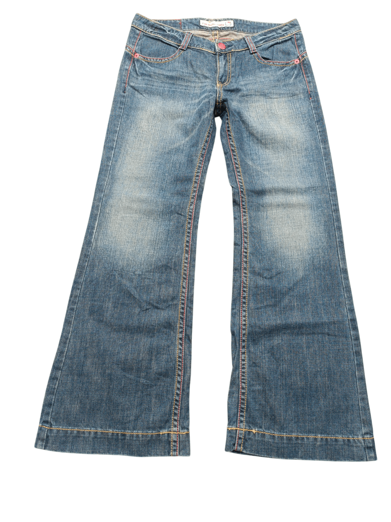 Vintage VINTAGE FLARED 🔥 HELLO KITTY x BOBSON EMBROIDERY JEANS Size US 31 - 5 Thumbnail