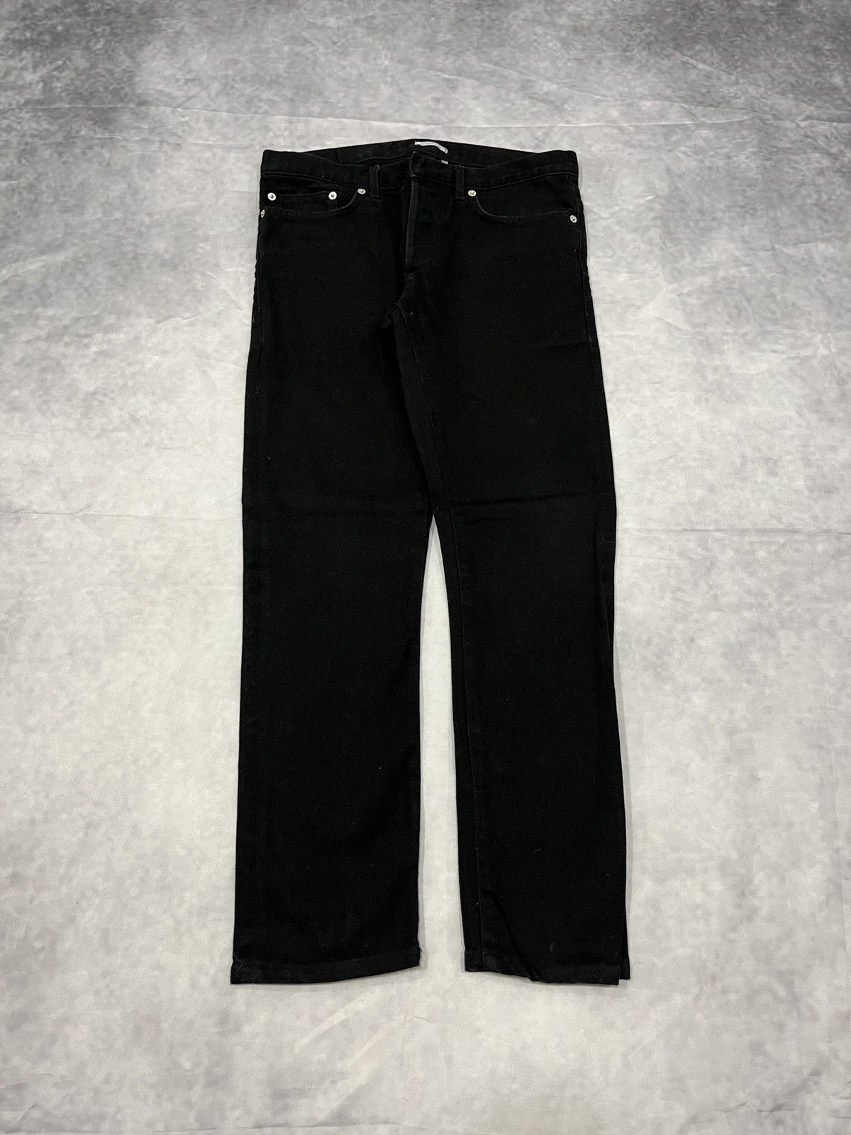 Dior SS18 Dior Homme Kris Van Assche Black 'SLIM 17.5' Denim Size US 30 / EU 46 - 1 Thumbnail