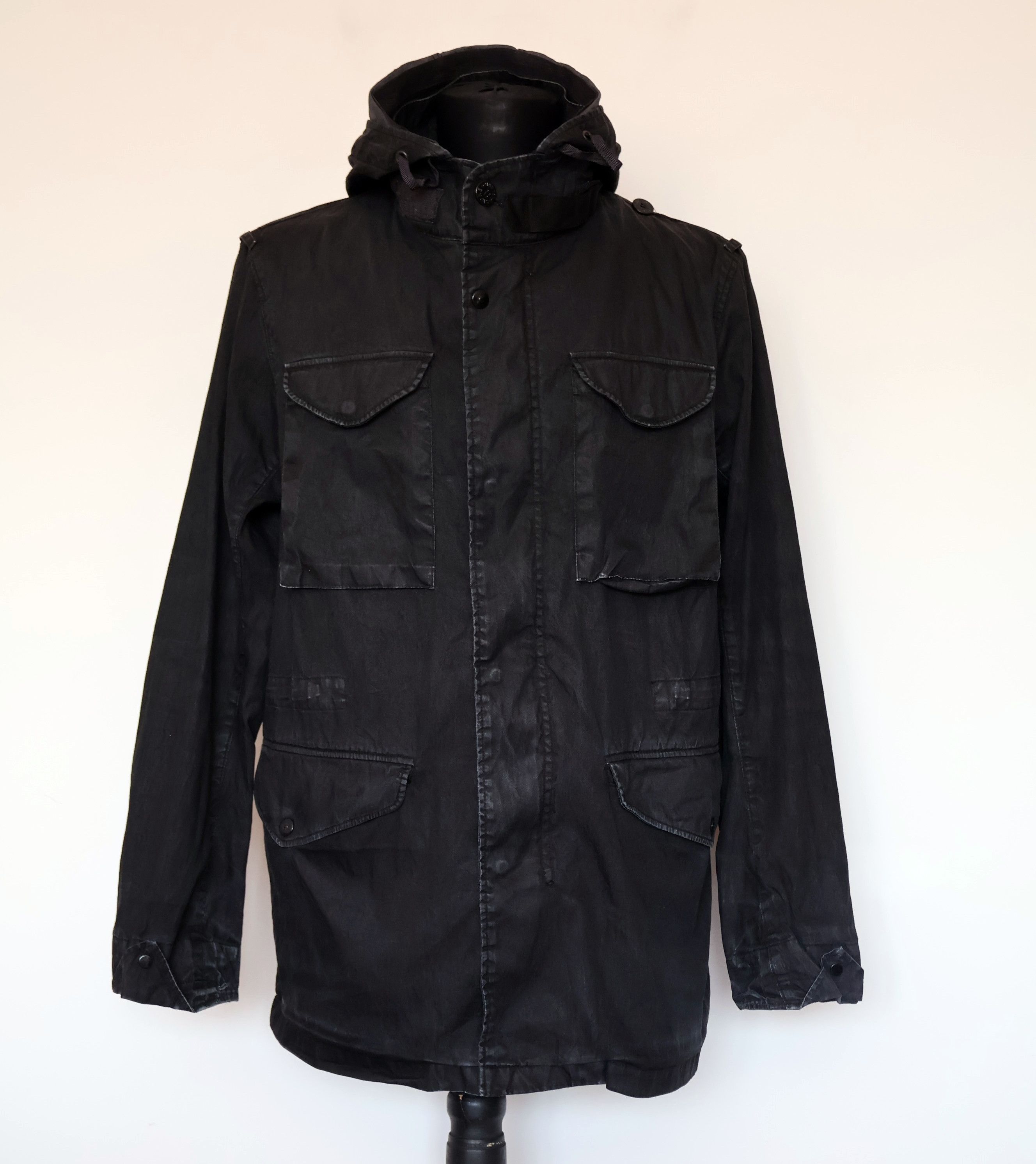 Massimo Osti × Stone Island × Vintage Stone Island Lino Flax Field Hooded Jacket Coat M65 Rare Size US M / EU 48-50 / 2 - 2 Thumbnail