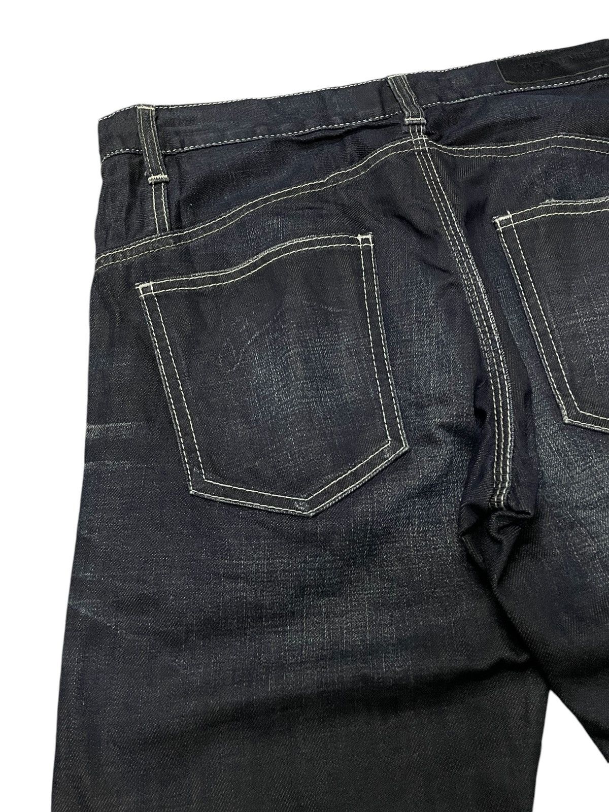 Hysteric Glamour × Japanese Brand × LOWBOX Back Number Japan Waxed Coated Spiral Cut Jeans Size US 30 / EU 46 - 15 Thumbnail