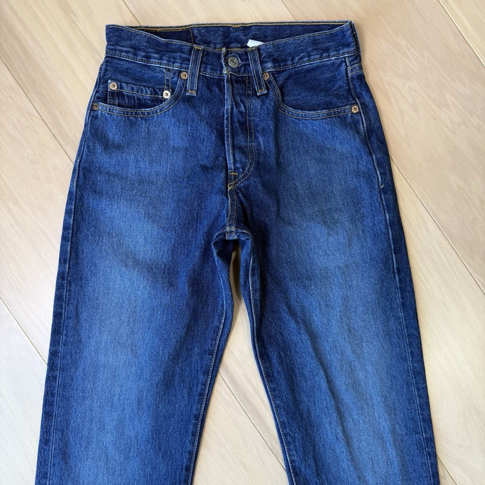 Levi's Vintage Levis 501 Jeans 25 Blue Straight Leg Denim For Women Size US 26 / EU 42 - 3 Thumbnail