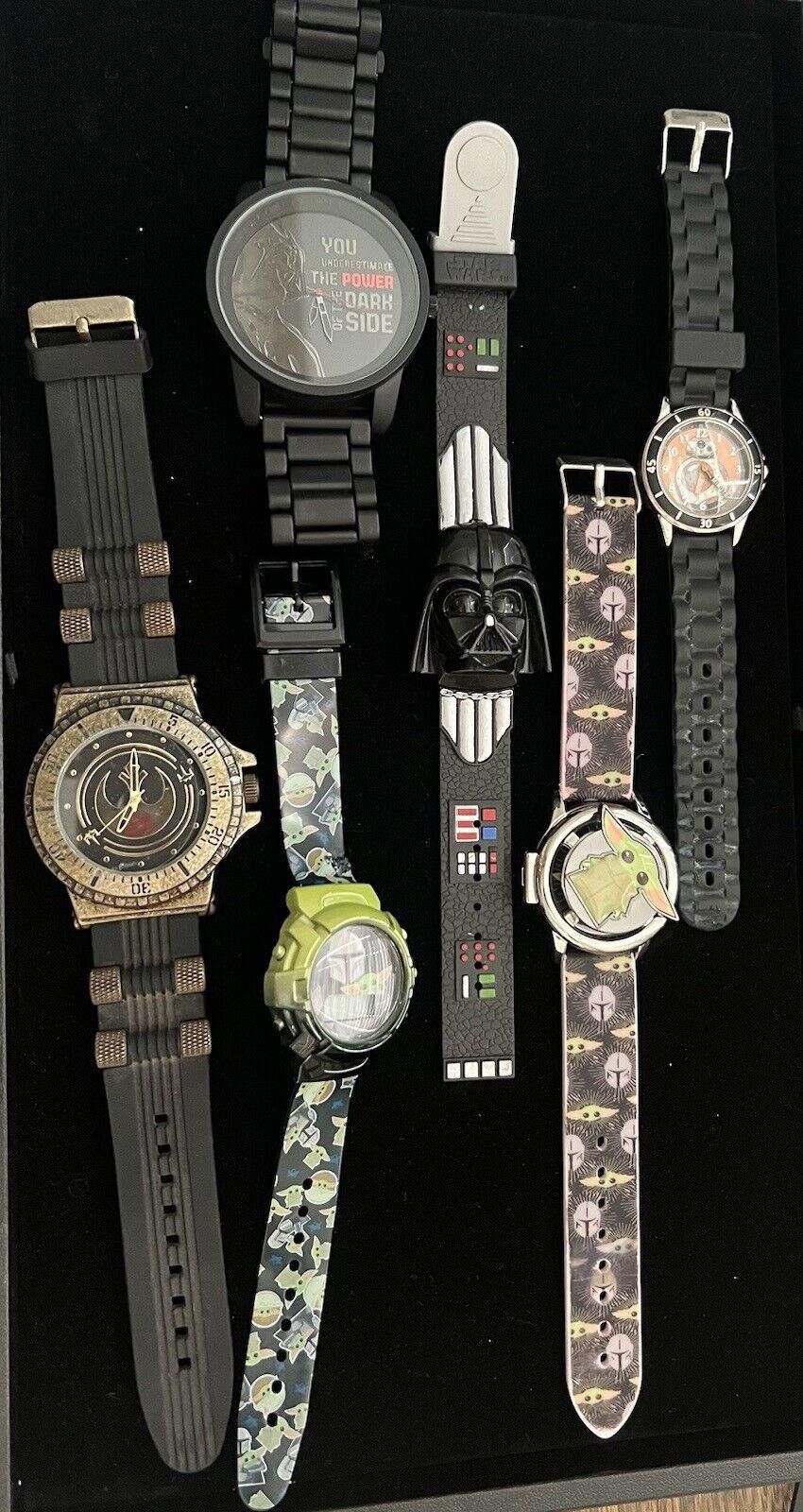 Designer 6 Star Wars Watches Lot Size ONE SIZE - 1 Thumbnail