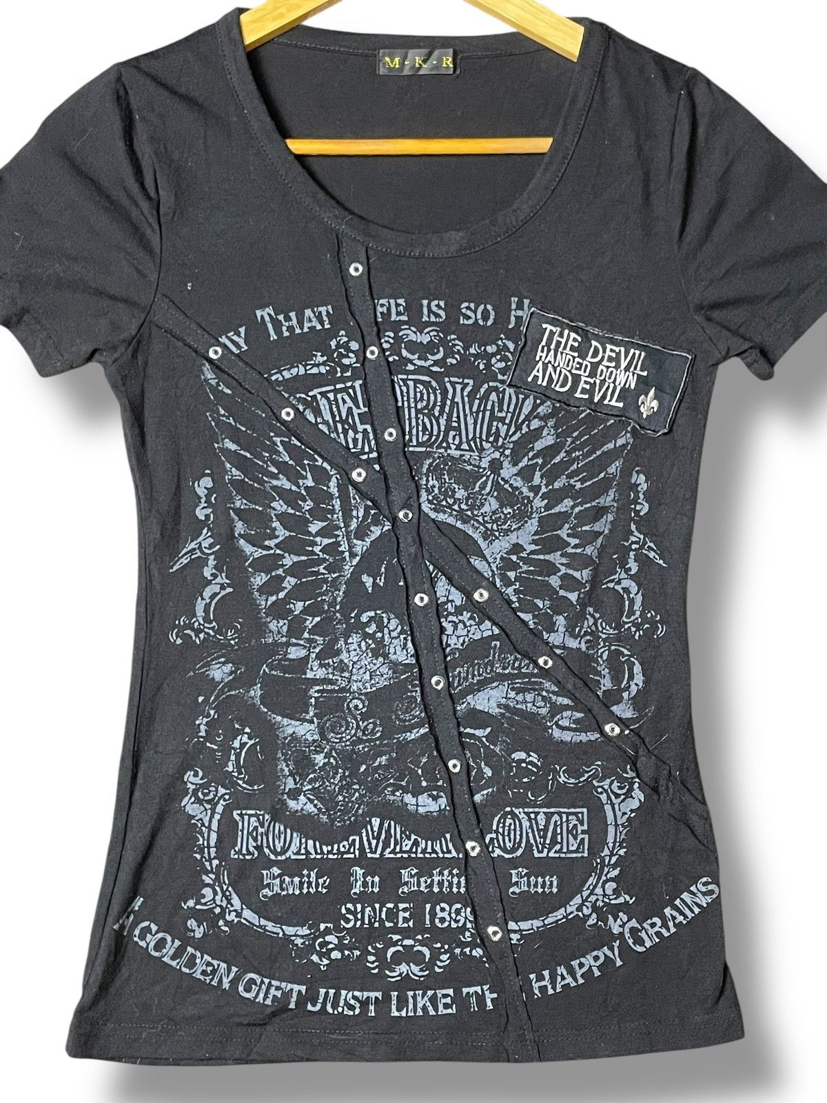 Japanese Brand × Seditionaries × Vintage M.K.R Goth Punk Affliction Tshirt (115) Size US M / EU 48-50 / 2 - 2 Thumbnail