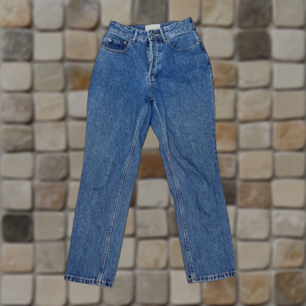 Everlane Everlane The Curvy 90s Cheeky Straight Crop Jeans Womens 26 Blue High Rise 24x26 Size 26" / US 2 / IT 38 - 1 Thumbnail