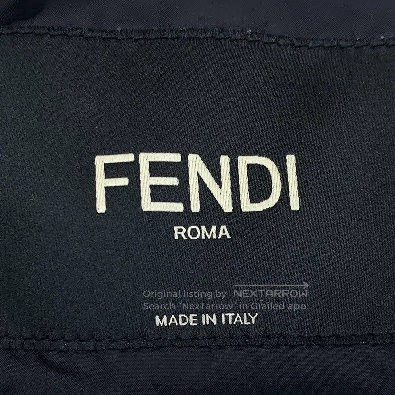 Fendi Fendi Black Logo Letter Embroidered Hooded Long Sleeve Win Size US L / EU 52-54 / 3 - 5 Thumbnail