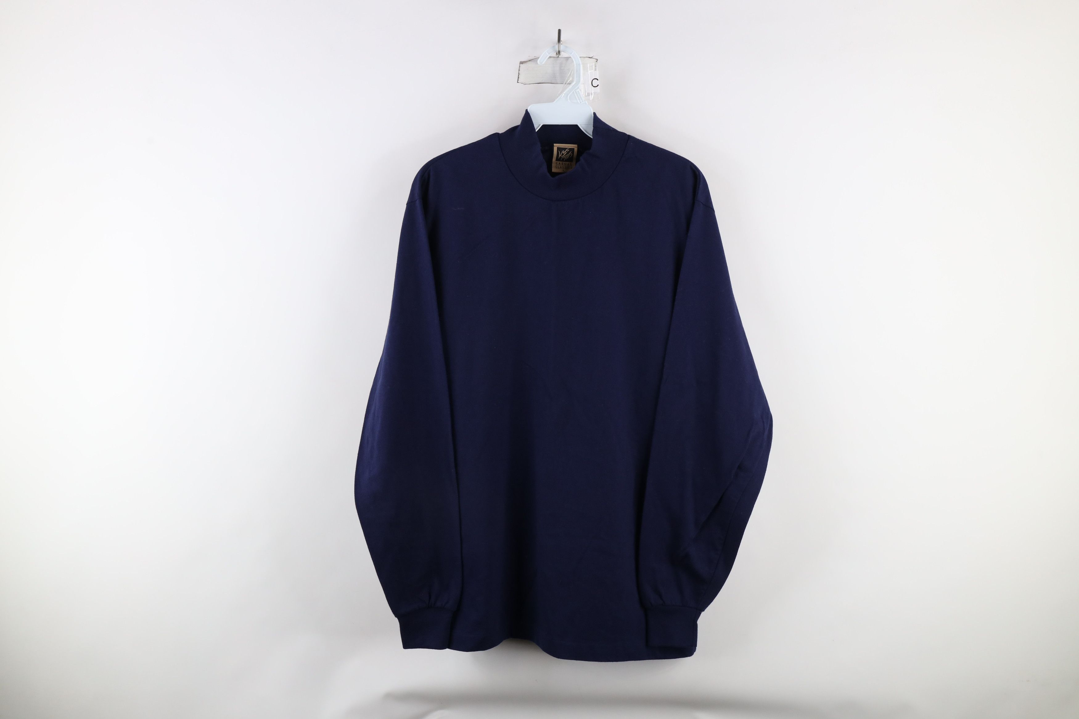 Vintage Vintage 90s Streetwear Mock Neck Long Sleeve T-Shirt USA Size US L / EU 52-54 / 3 - 1 Thumbnail