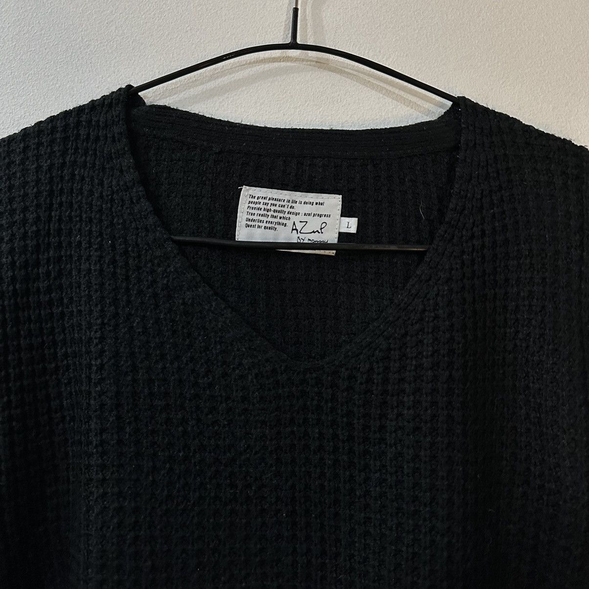 Affliction × Japanese Brand × MOUSSY Azul By Moussy Black Knit Size US L / EU 52-54 / 3 - 2 Thumbnail