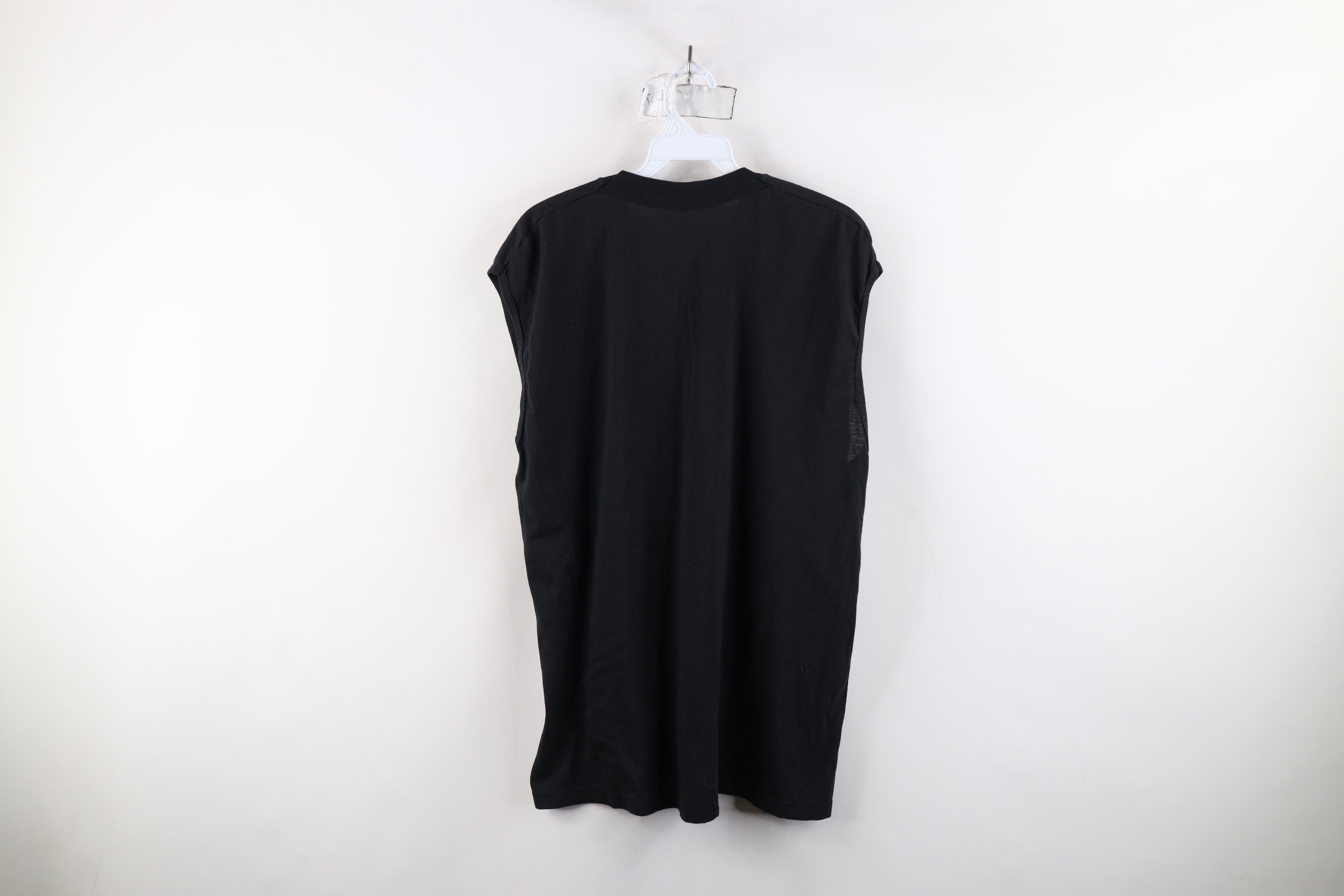 Vintage Vintage 90s Streetwear Blank Sleeveless Muscle T-Shirt Black Size US XL / EU 56 / 4 - 8 Thumbnail
