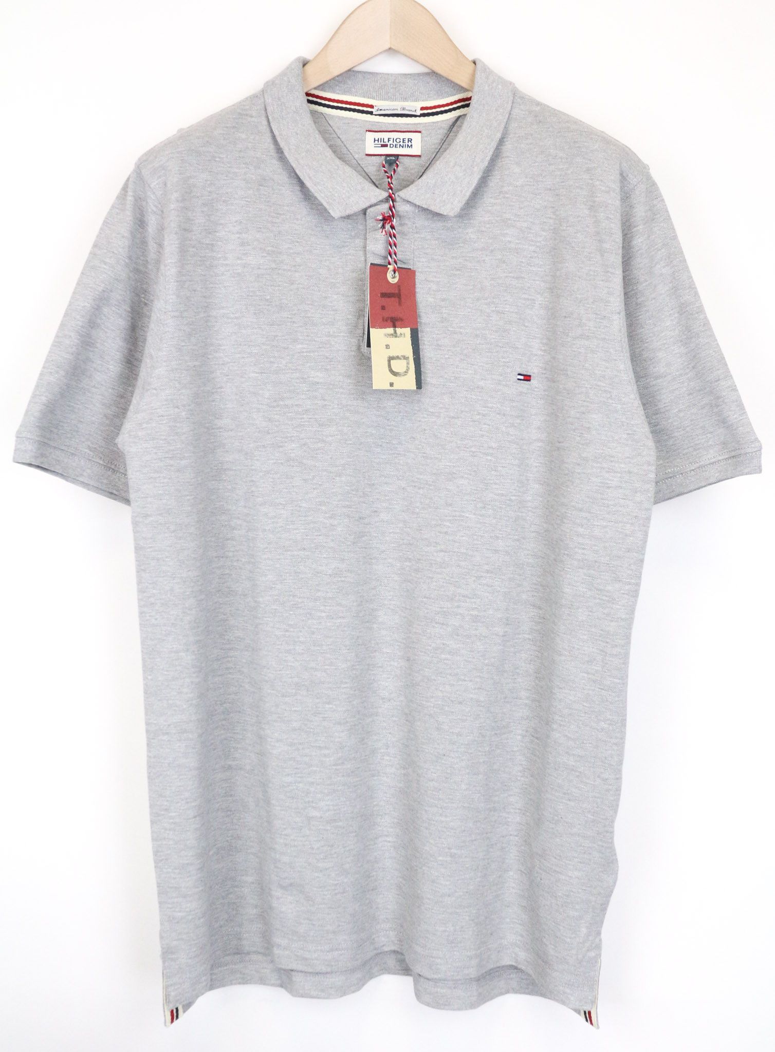 Tommy Hilfiger 2XL Grey Cotton Logo Polo T-Shirt 76251 Size US XXL / EU 58 / 5 - 1 Thumbnail