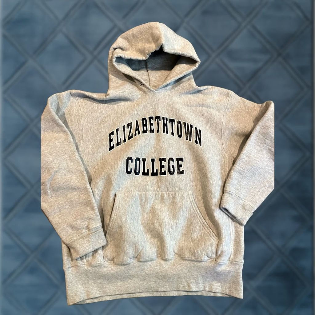 Vintage Vintage Cotton Exchange - Elizabethtown College Reverse Weave Hoodie - Medium Size US M / EU 48-50 / 2 - 1 Thumbnail
