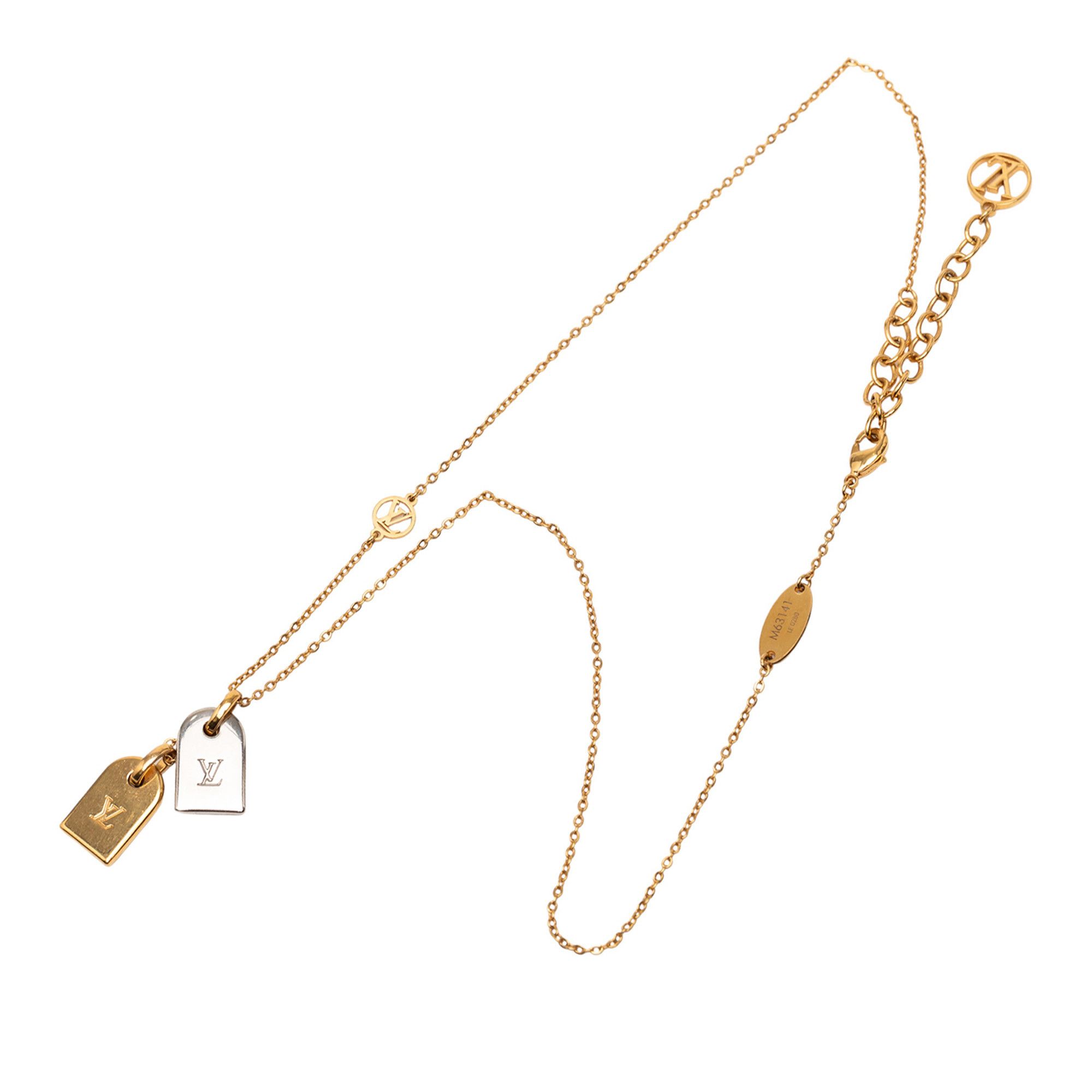 Louis Vuitton Louis Vuitton Gold Plated Nanogram Pendant Necklace Size ONE SIZE - 1 Thumbnail
