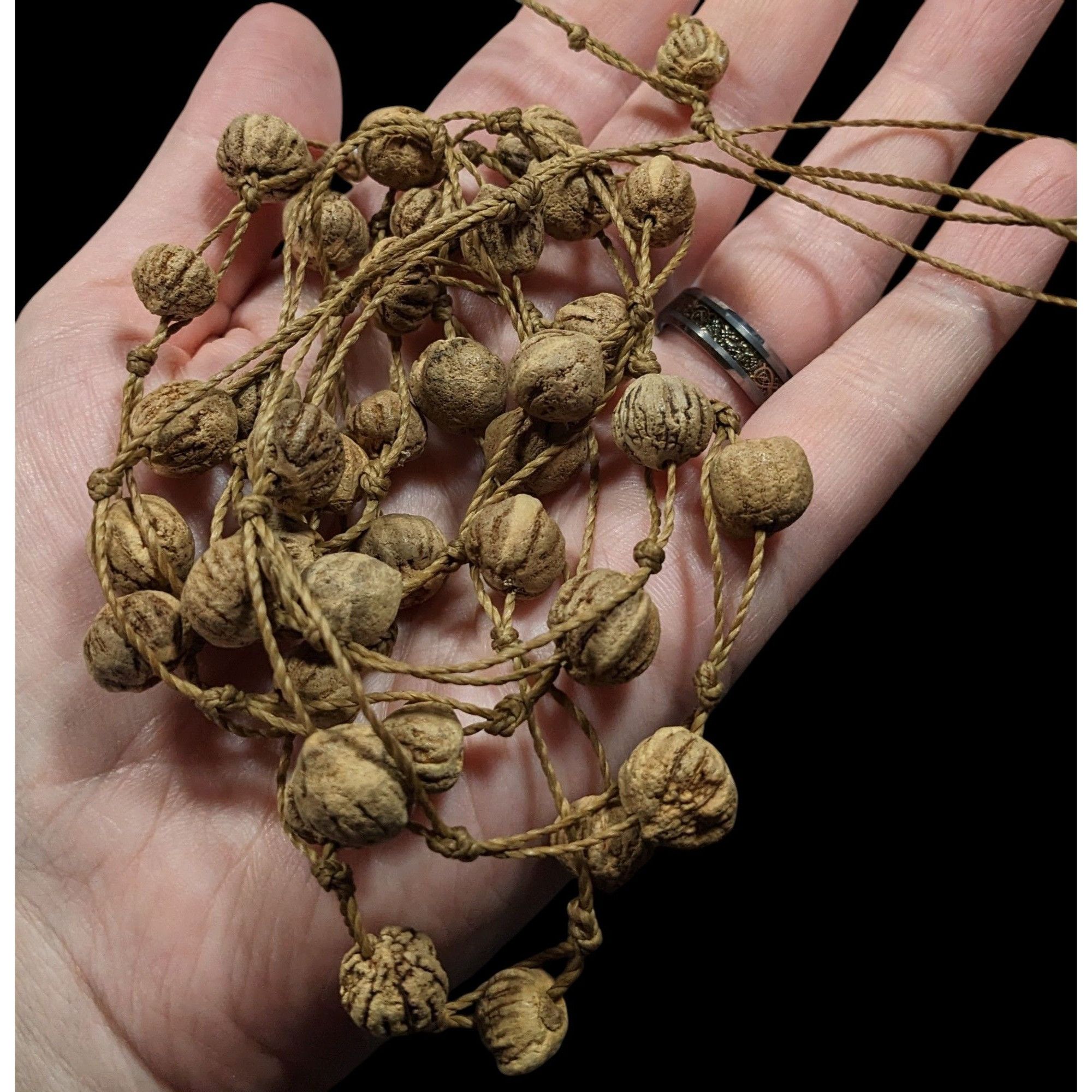 Other Rustic Natural Seed And Twine Tan Beaded Multilayer Necklace Size ONE SIZE - 4 Thumbnail