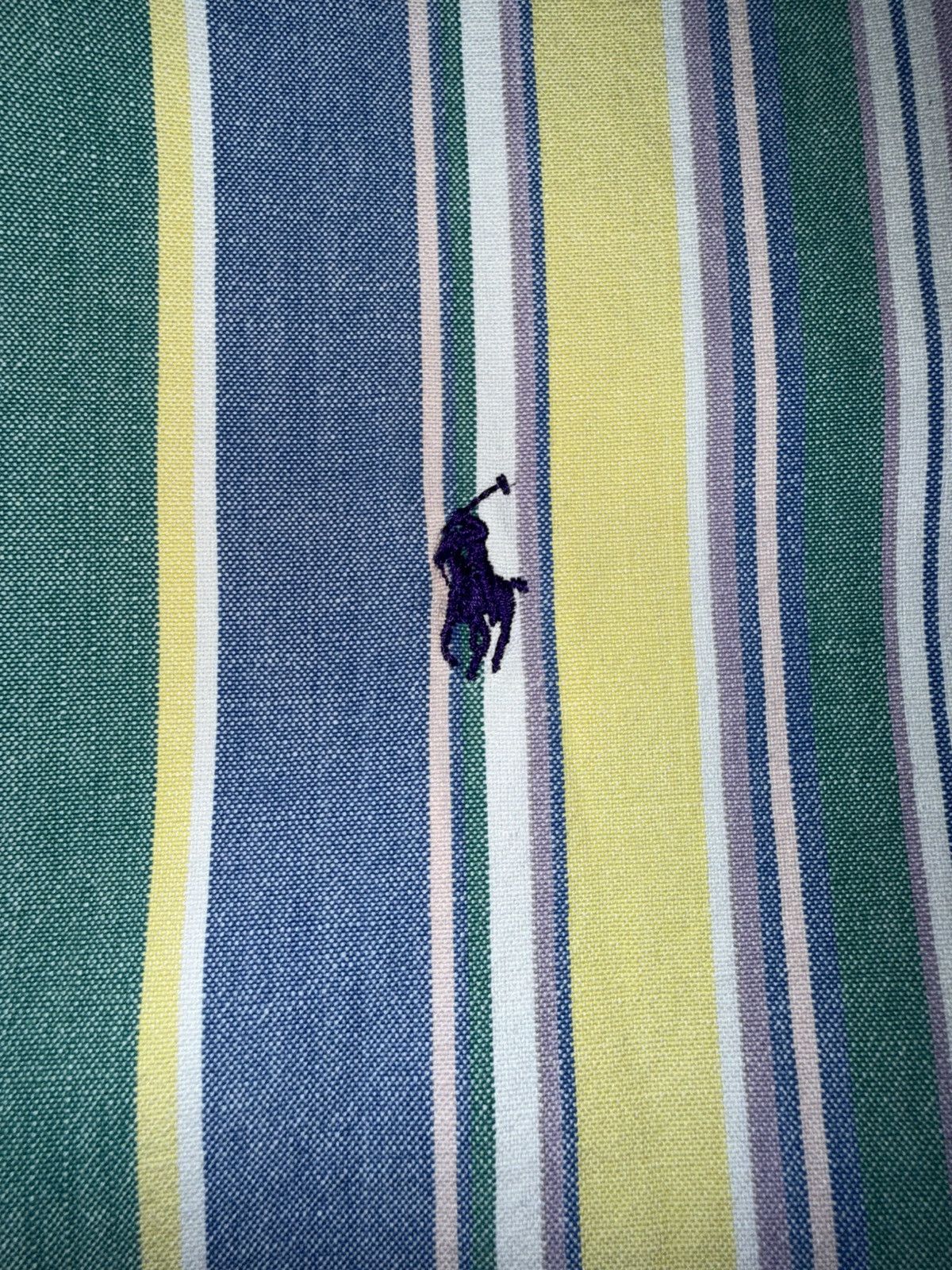 Ralph Lauren Vintage 90s Ralph Lauren Pastel Stripe Oxford Shirt Size US M / EU 48-50 / 2 - 3 Thumbnail