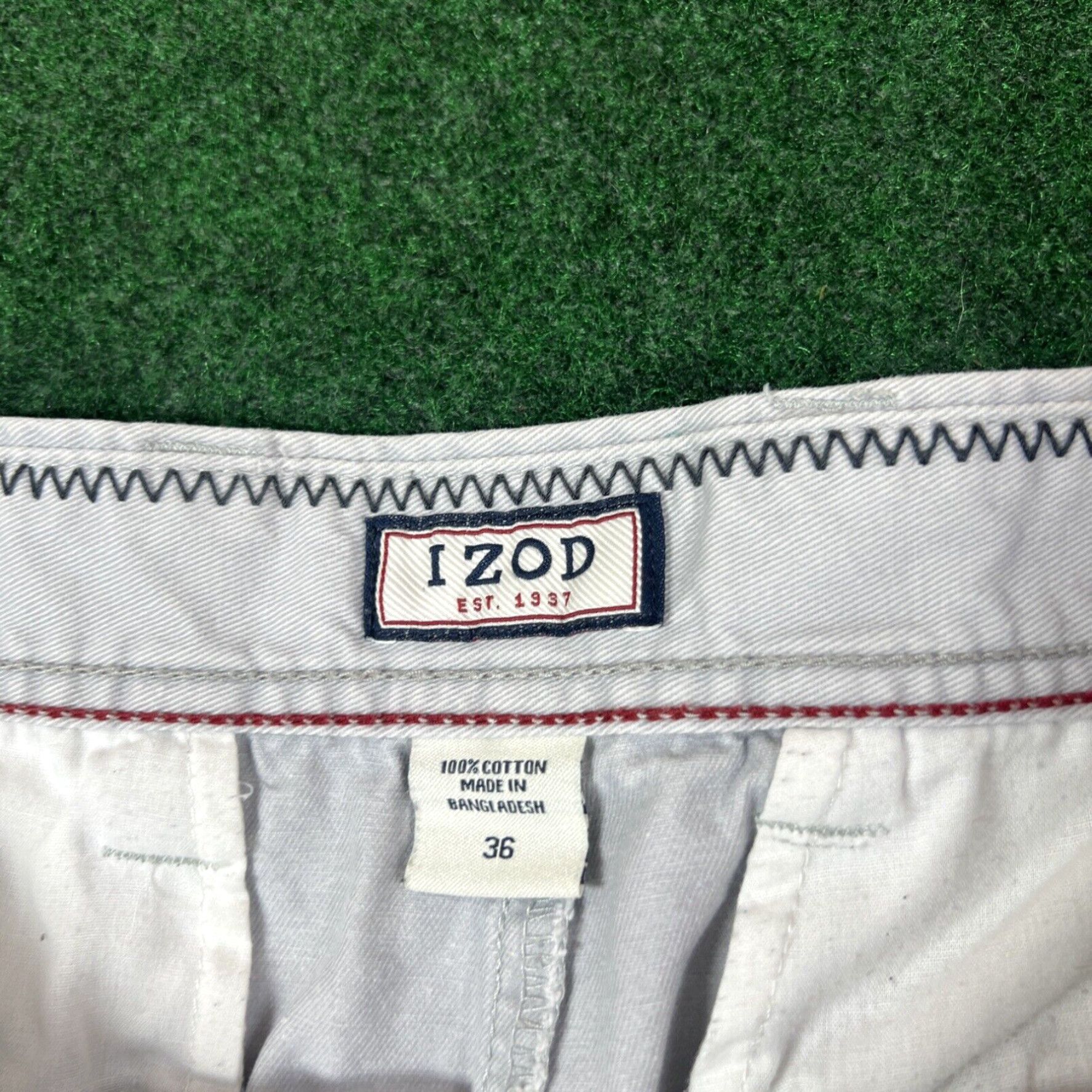 Izod Izod Men's Shorts Gray 36 Flat Front Golf Casual Performance Chino Size US 36 / EU 52 - 4 Thumbnail