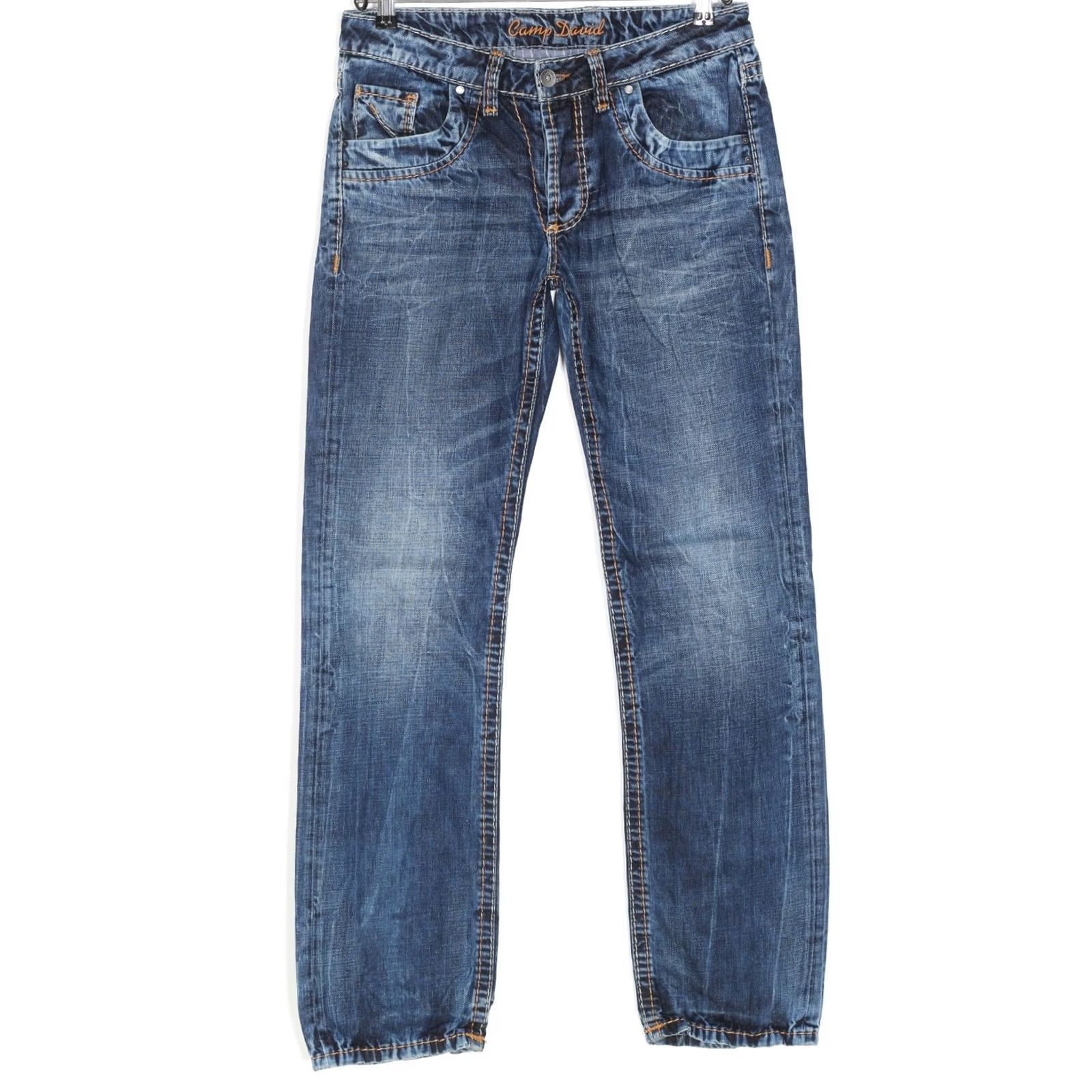 Vintage CAMP DAVID Jeans Men 32/34 Regular Straight DZ5845 Blue 5-Pocket Denim Mid Rise Cotton Jeans Size US 32 / EU 48 - 2 Thumbnail