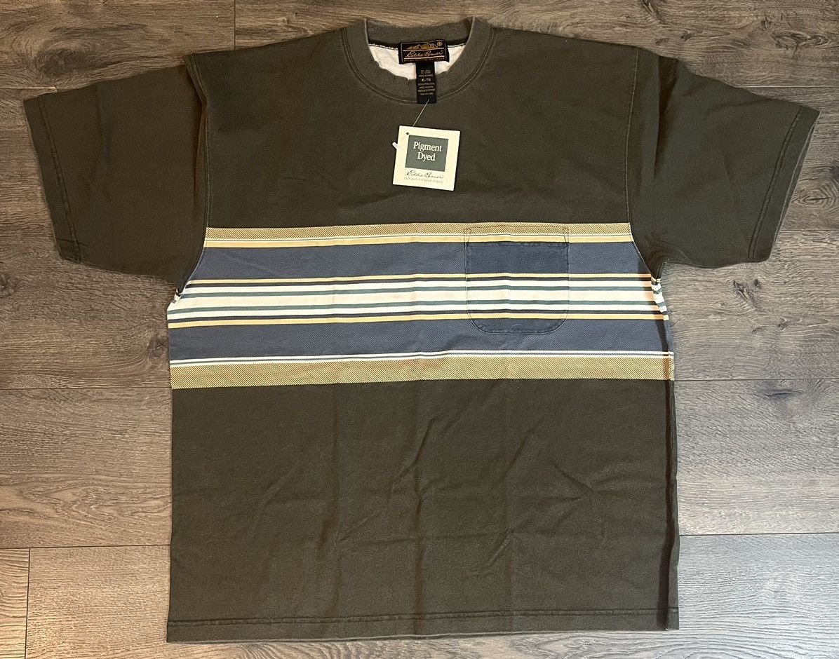Eddie Bauer × Vintage Vintage Eddie Bauer Pigment Dyed Pocket Tee Size US XL / EU 56 / 4 - 1 Thumbnail