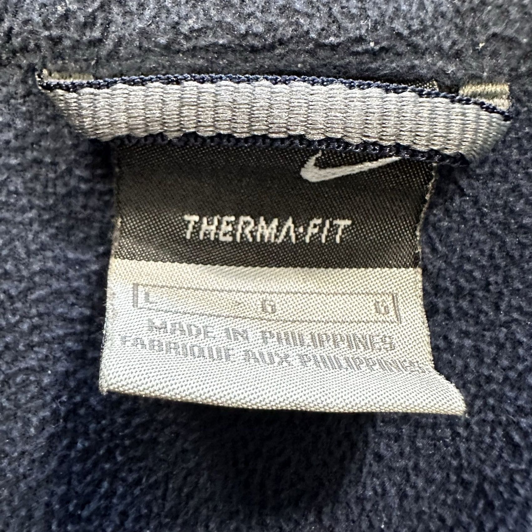 Nike VINTAGE Nike Therma Pullover Mens L 1/4 Zip Fleece Blue Long Sleeve Mock Neck Black? Size US L / EU 52-54 / 3 - 4 Thumbnail