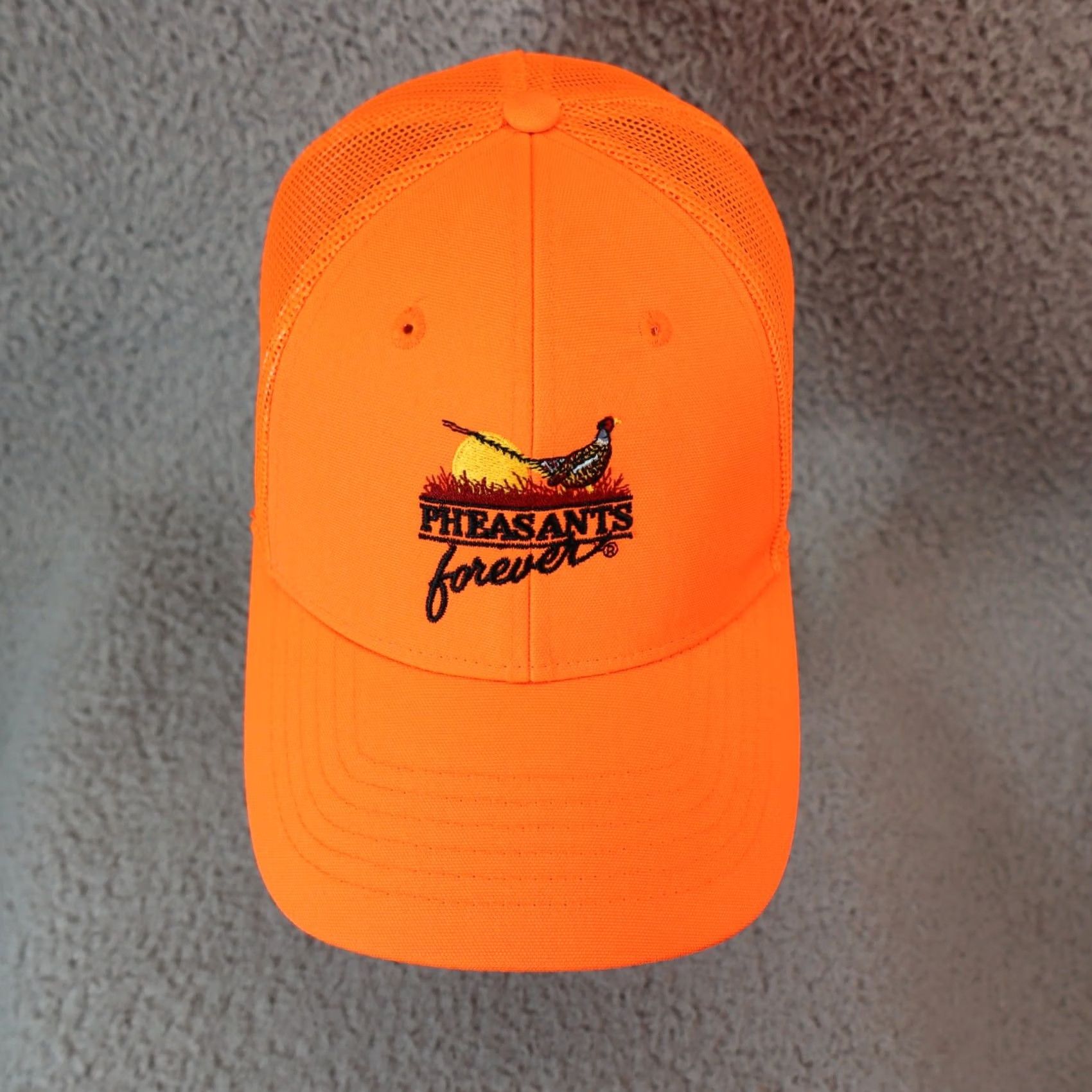 Hunter Pheasants Forever Embroidered Hat Orange Hunter Capamerica Baseball Cap Size ONE SIZE - 3 Thumbnail