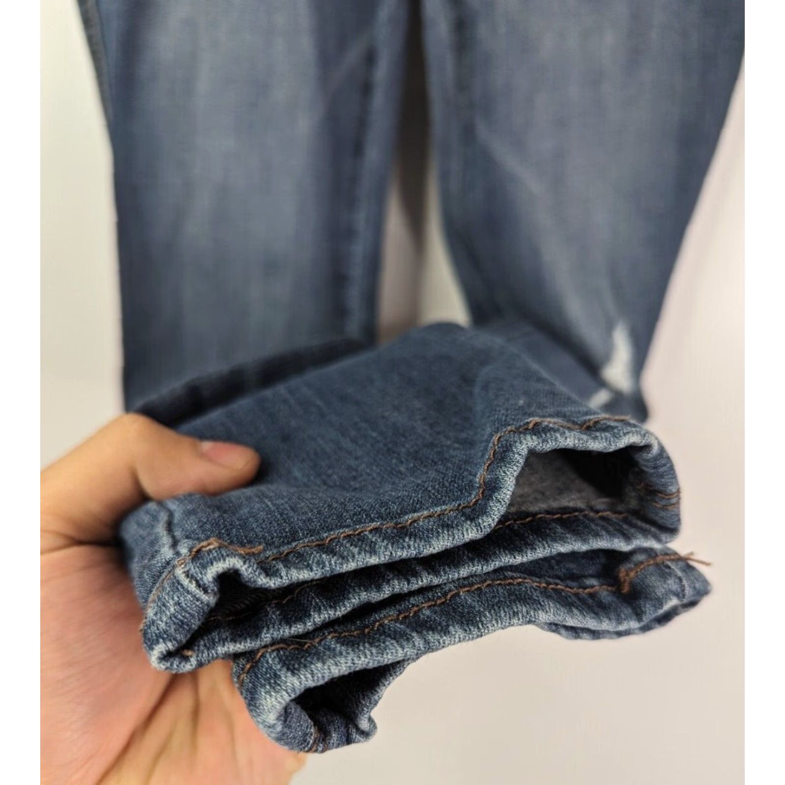 Vintage 1822 Denim Jeans Womens Size 25 Medium Wash Blue Distressed Skinny Denim Regular Fit 1822 Denim Womens Boys Girls? Size 42" / US 20 - 3 Thumbnail