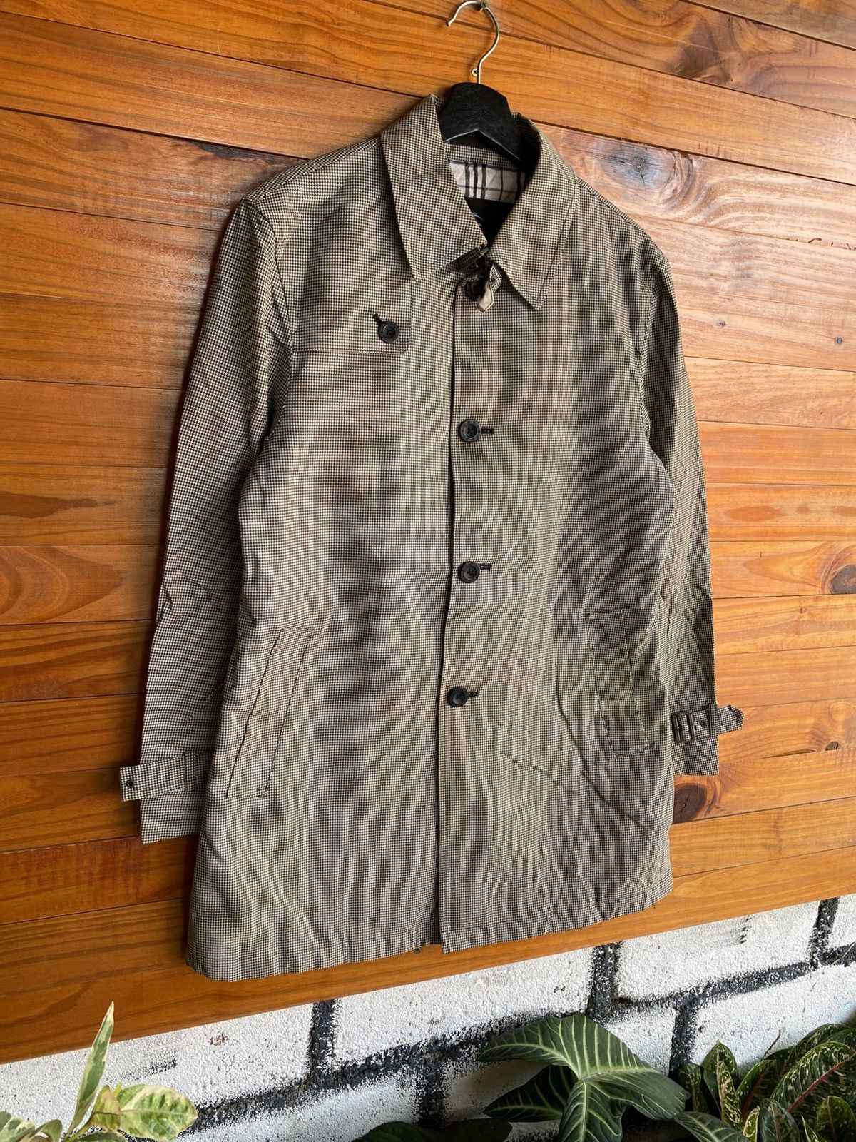 Burberry Burberry Black Label Houndstooth Coat – Classic Check Luxury Size US M / EU 48-50 / 2 - 5 Thumbnail
