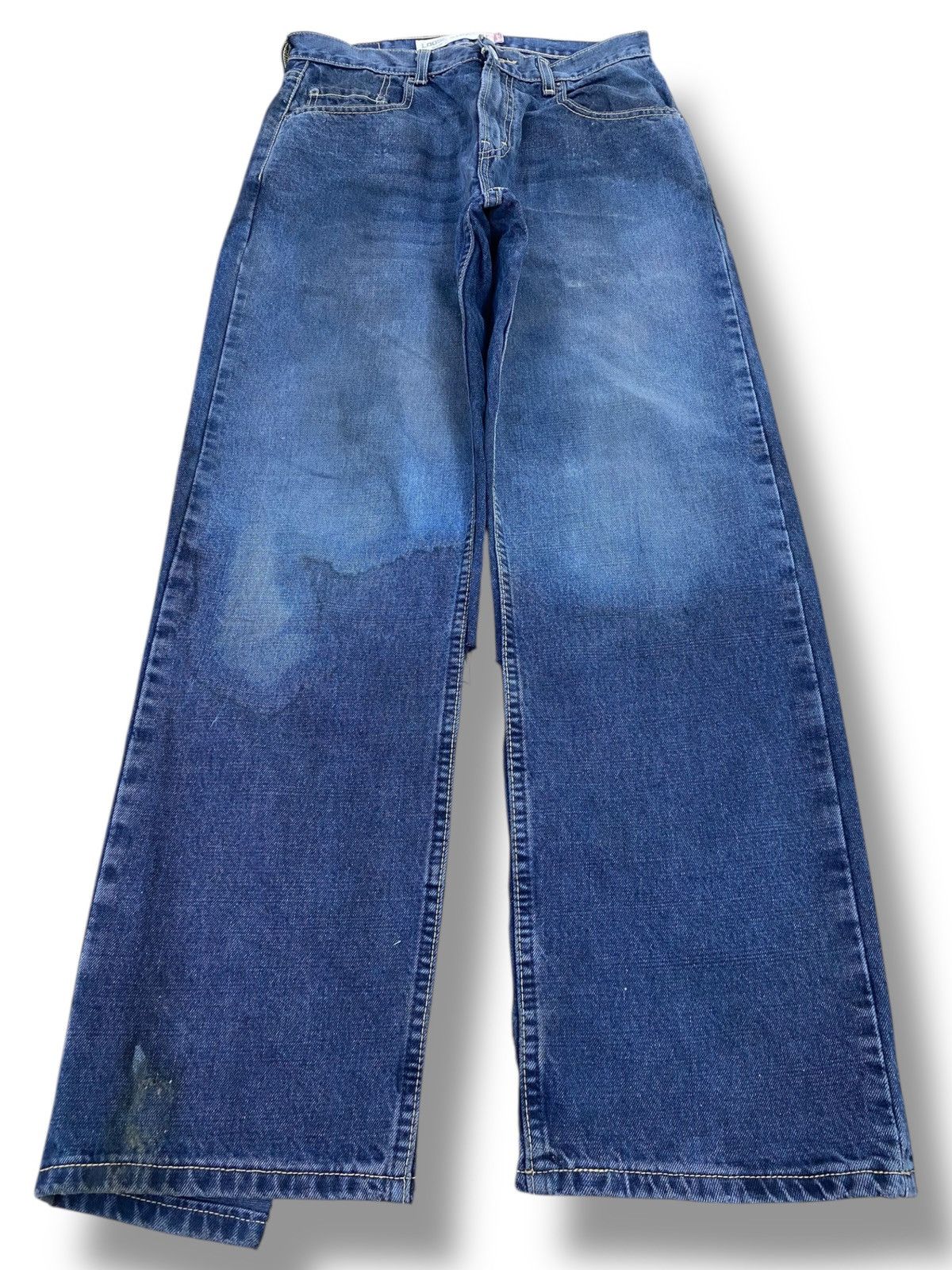 Levi's Levi’s_ Blue Wash Ripped at the back Straigjt Leh Jeans Size US 30 / EU 46 - 1 Thumbnail